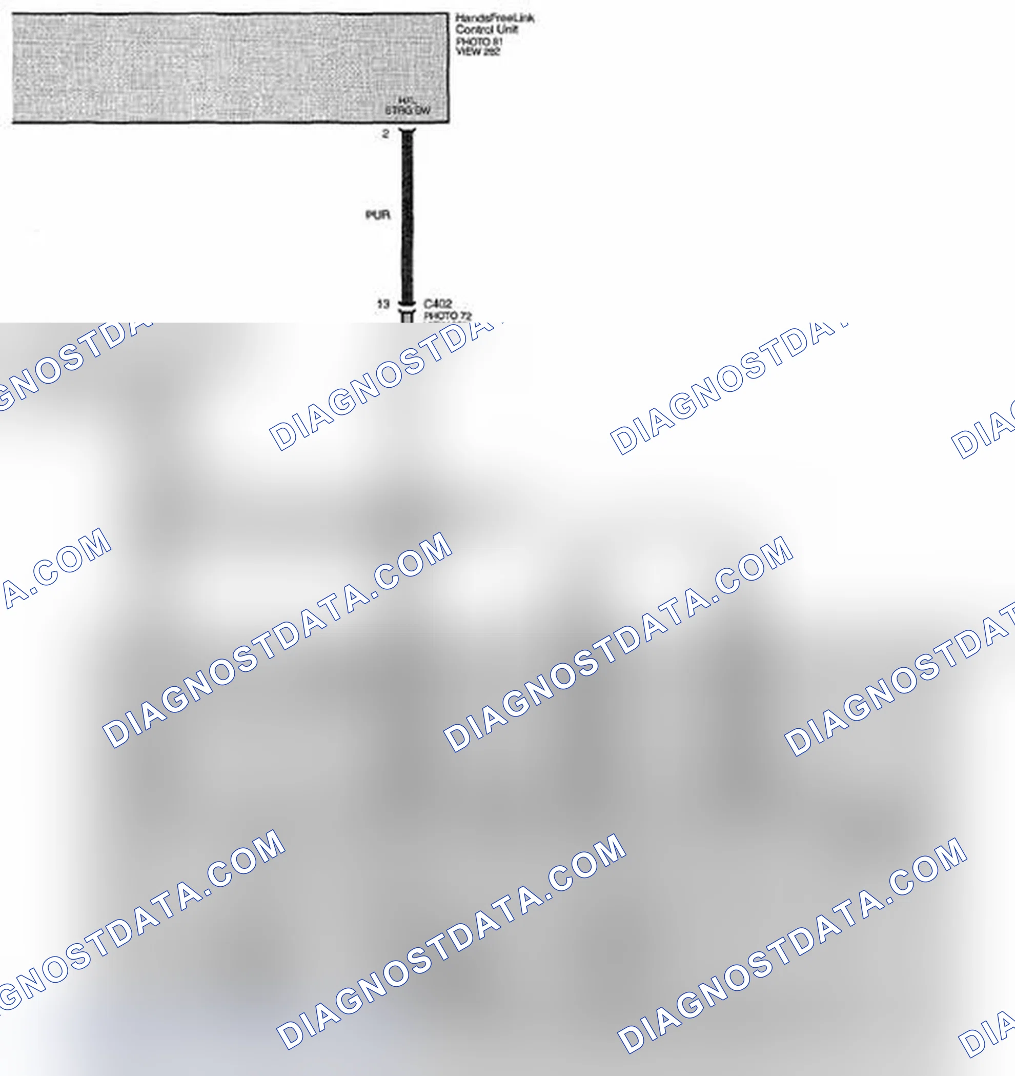 Scheme 308: HFL System (HandsFreeLink) Circuit Diagram - Without Navigation (Page 152-2)