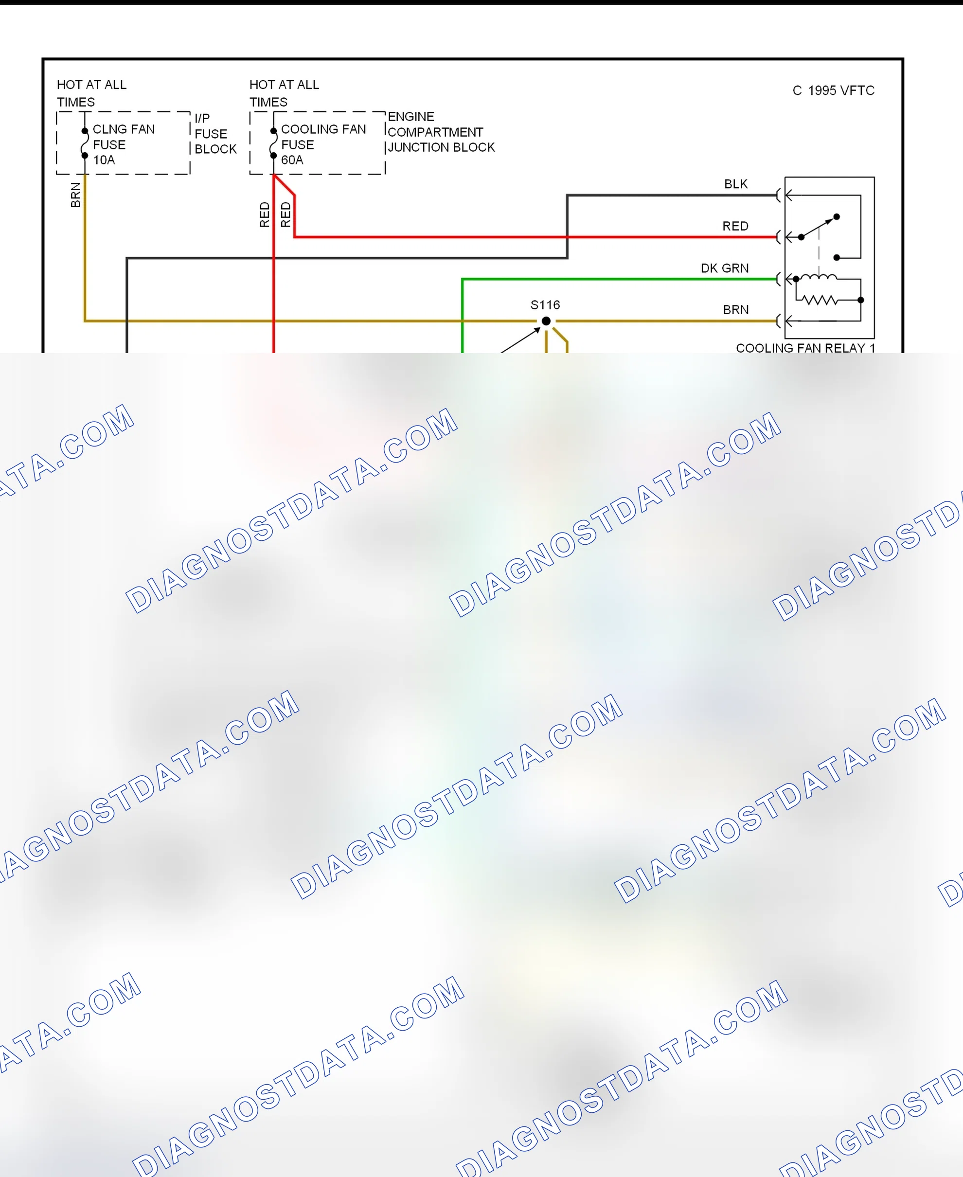 Scheme 21: Cooling Fan System Wiring Diagram (1998 Riviera)