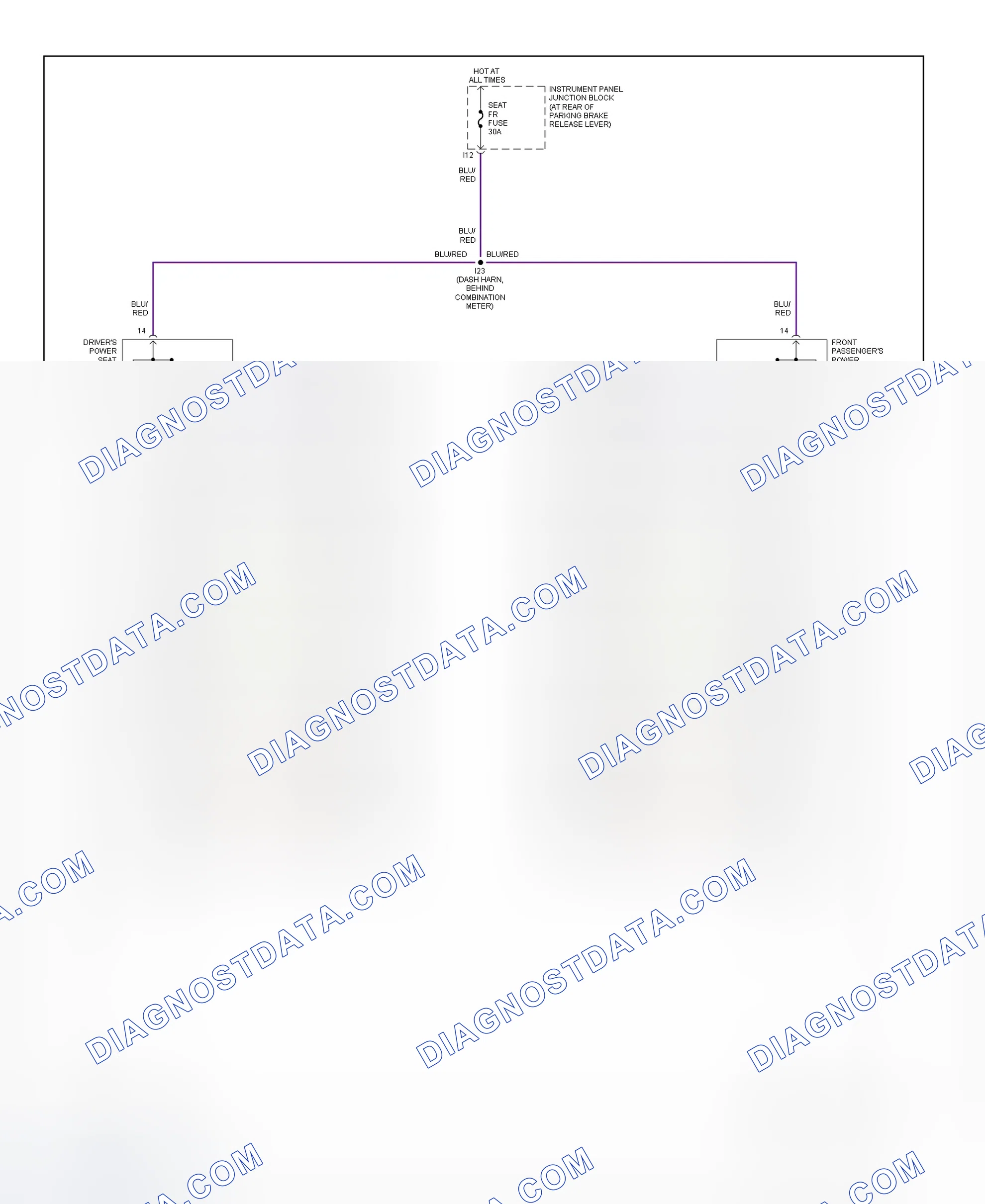 Scheme 13: Power Seat System Wiring Diagram (LS400)