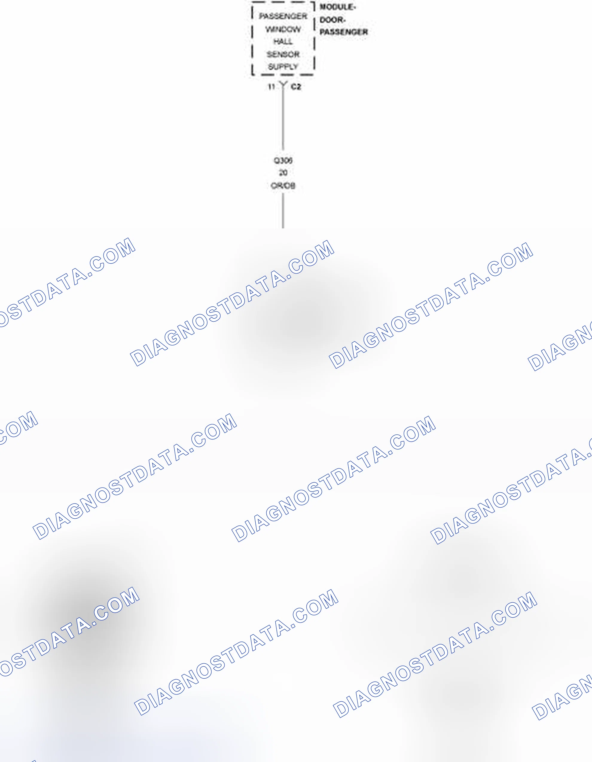Scheme 338: B1863-PASSENGER WINDOW POSITION SENSOR POWER SUPPLY LOW