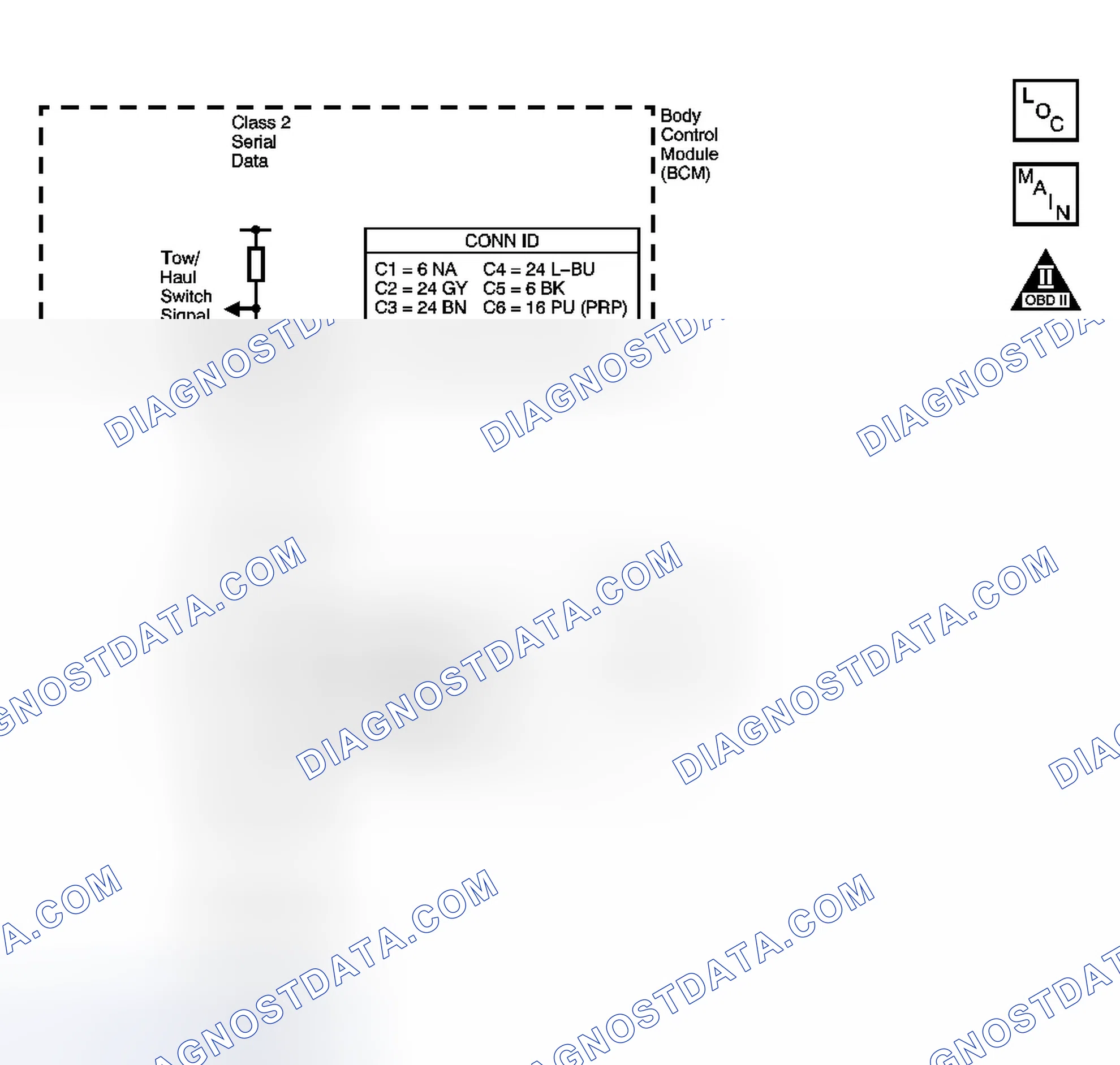 Scheme 189: Tow/Haul Switch/Indicator Always On or Inoperative