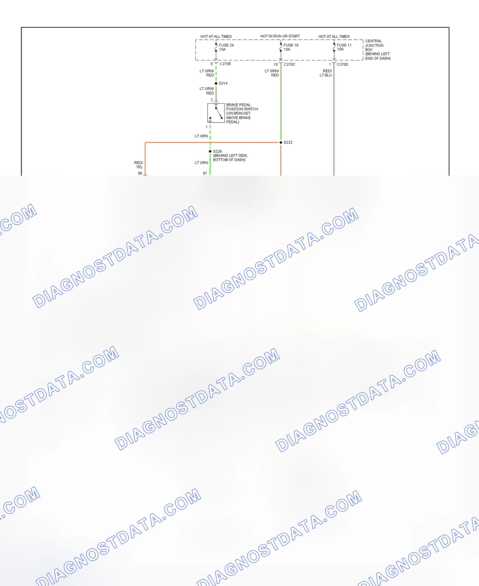 Fig. 195: Shift Interlock System Wiring Diagram (2002 Escape)