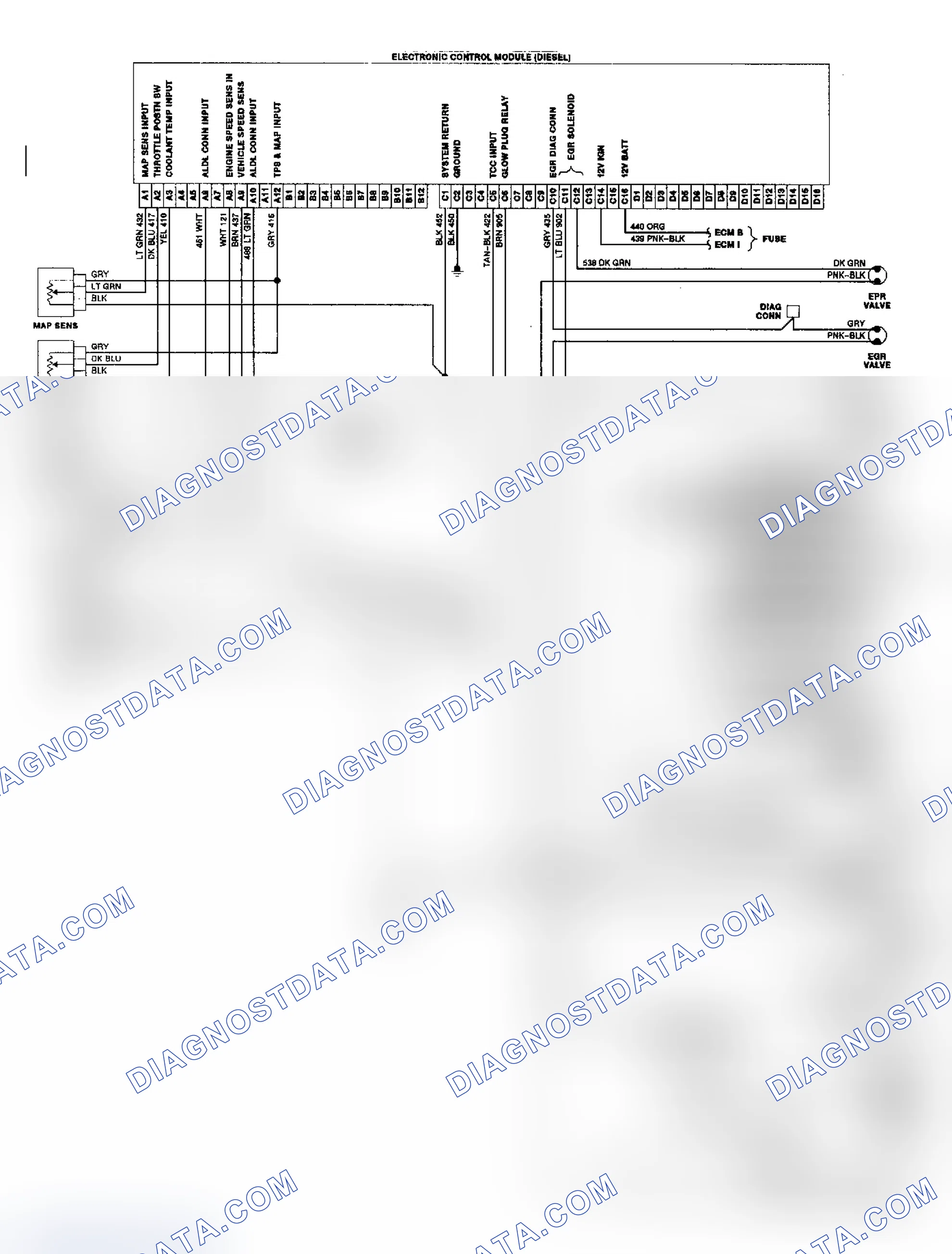 Scheme 221: 6.2L Diesel Electronic Control System Wiring Diagram ("G" Series)