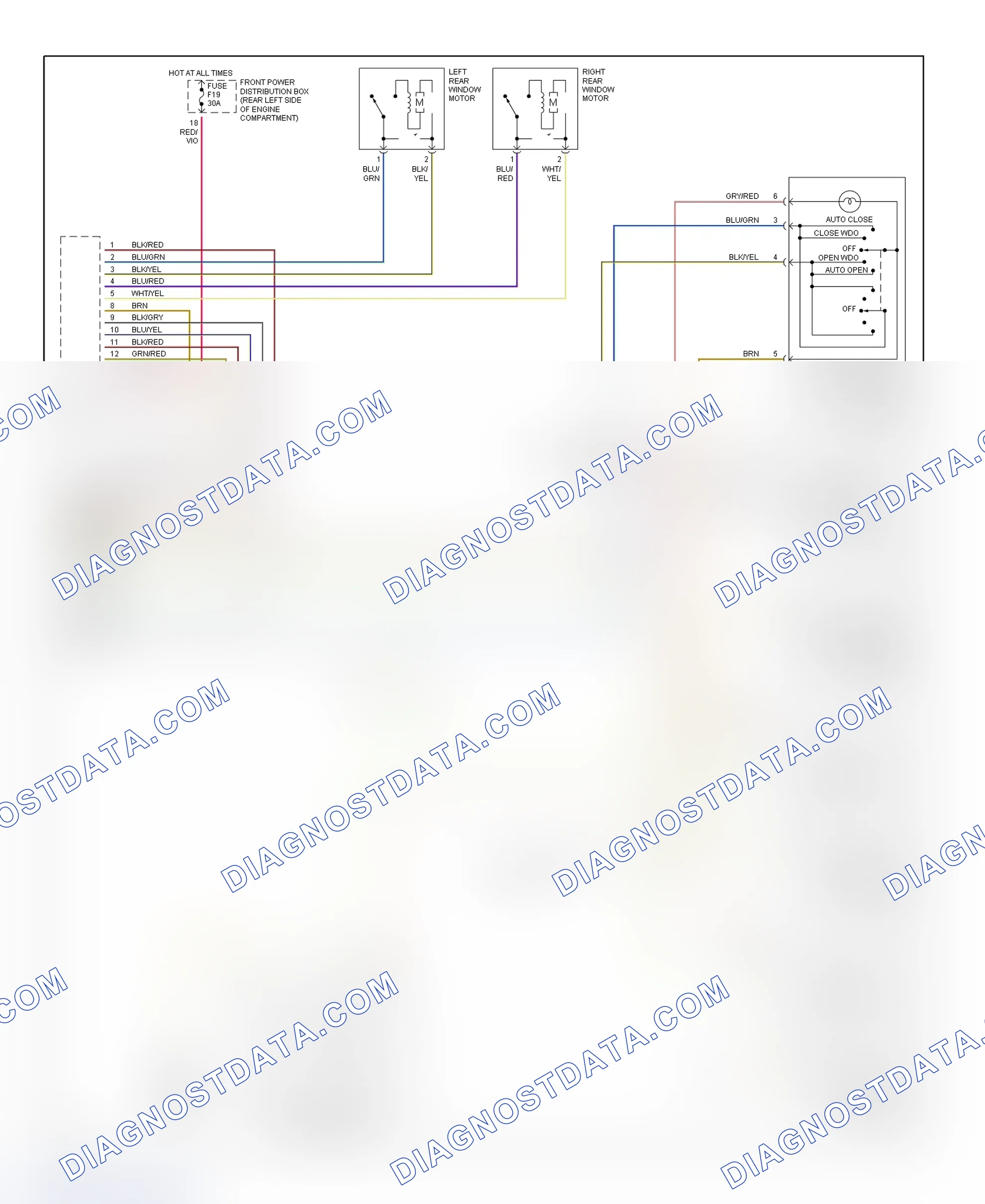 Scheme 7: Power Window Wiring Diagram (1997 318i, 318is, 328i, 328is & M3 - 2 Of 2)