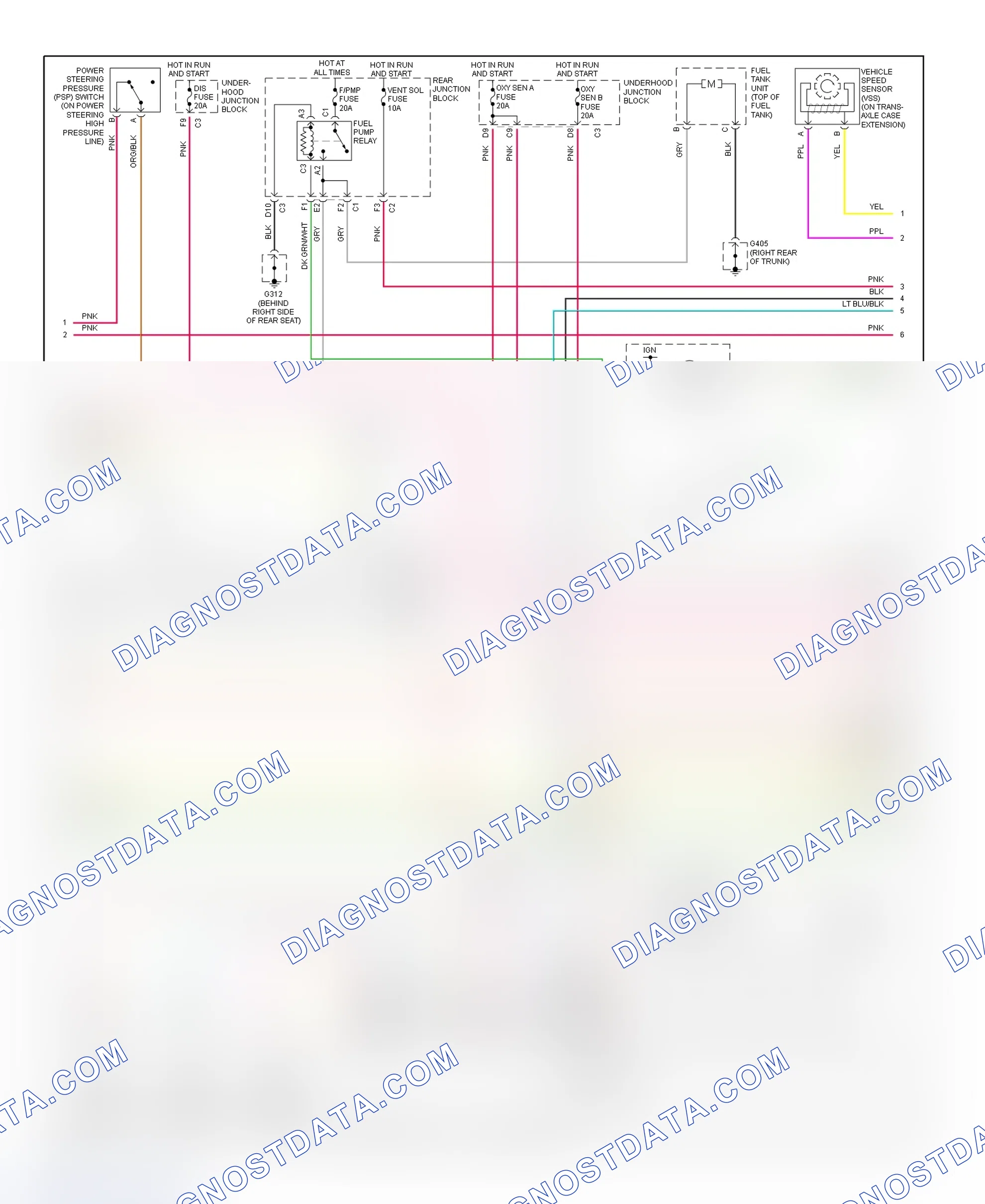Scheme 174: PCM Wiring Diagram (Seville - 4.6L - 3 Of 4)