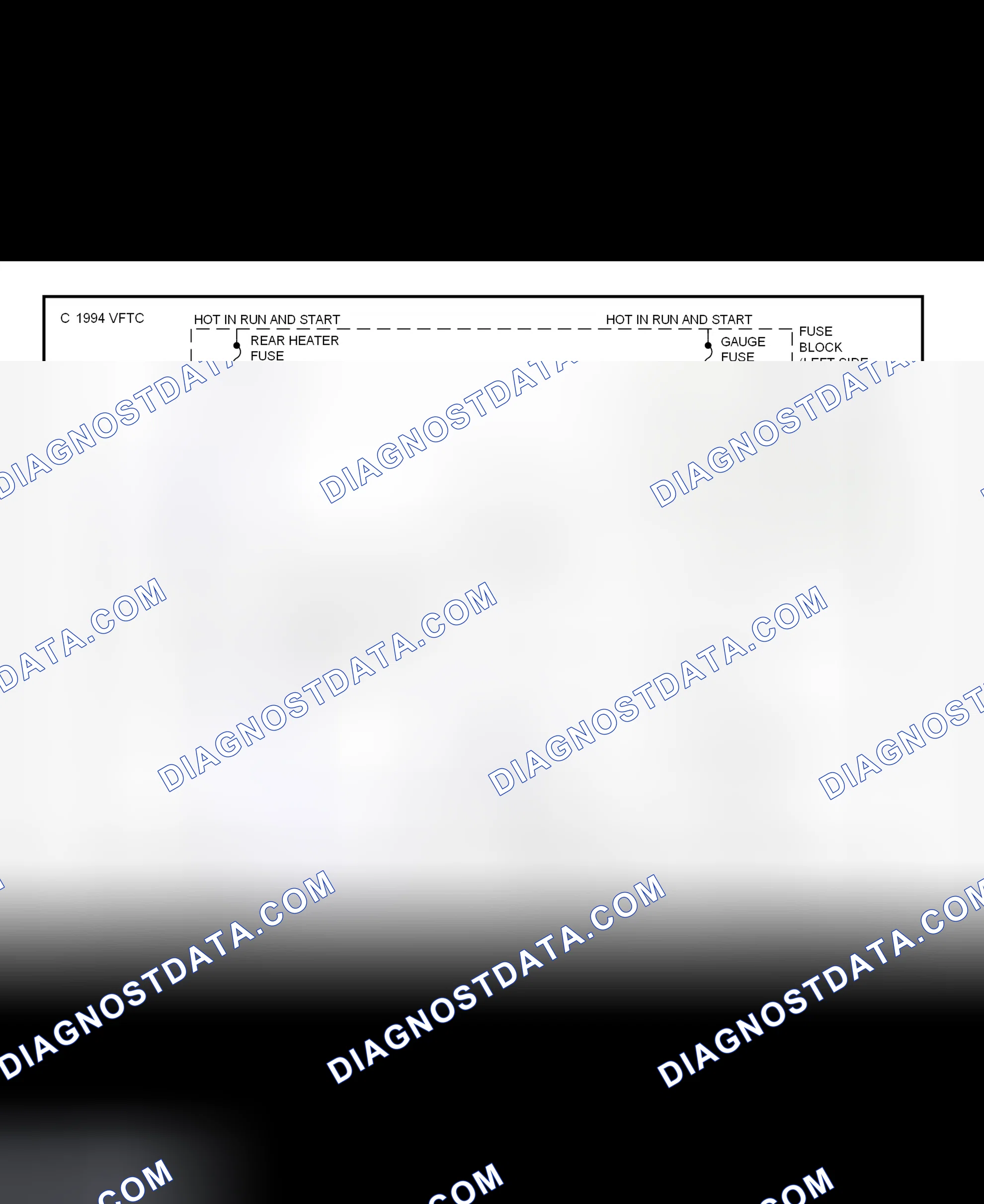 Scheme 1: Heater System Wiring Diagram (1996 Rear)
