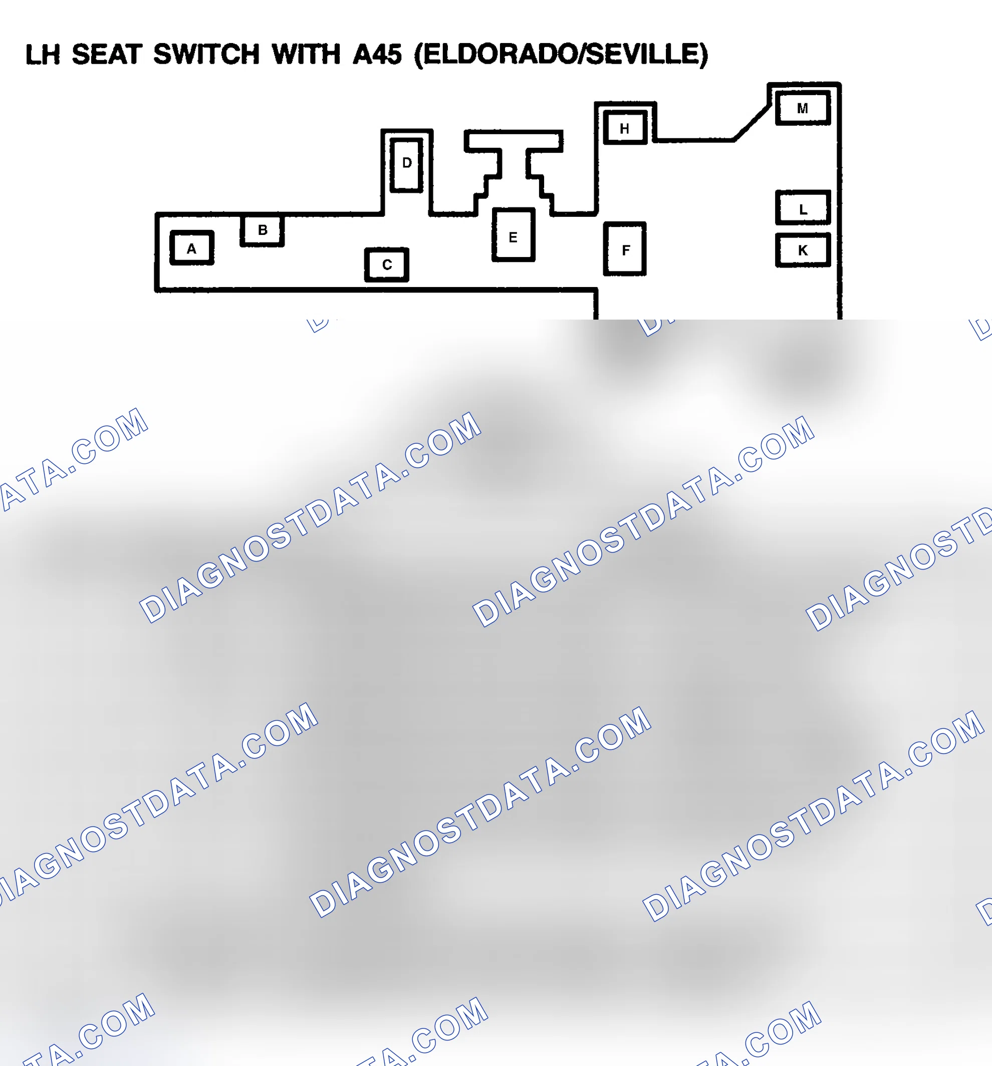 Scheme 222: SEAT SWITCH WITH A45 - LEFT-HAND (ELDORADO/SEVILLE)