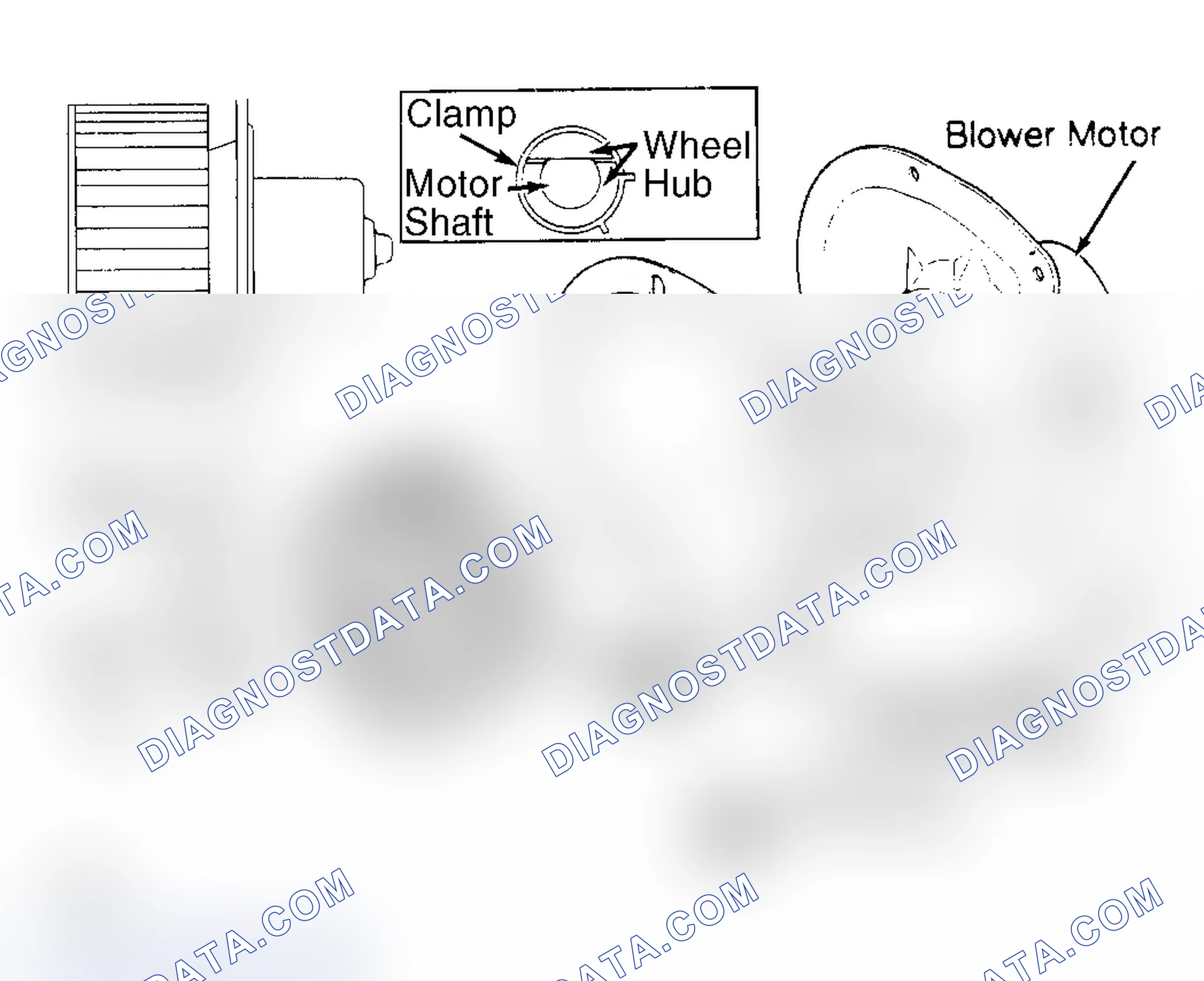 Scheme 3: Exploded View of Blower Motor and Wheel Assembly Cement blower motor air tube to nipple with adhesive when installing.