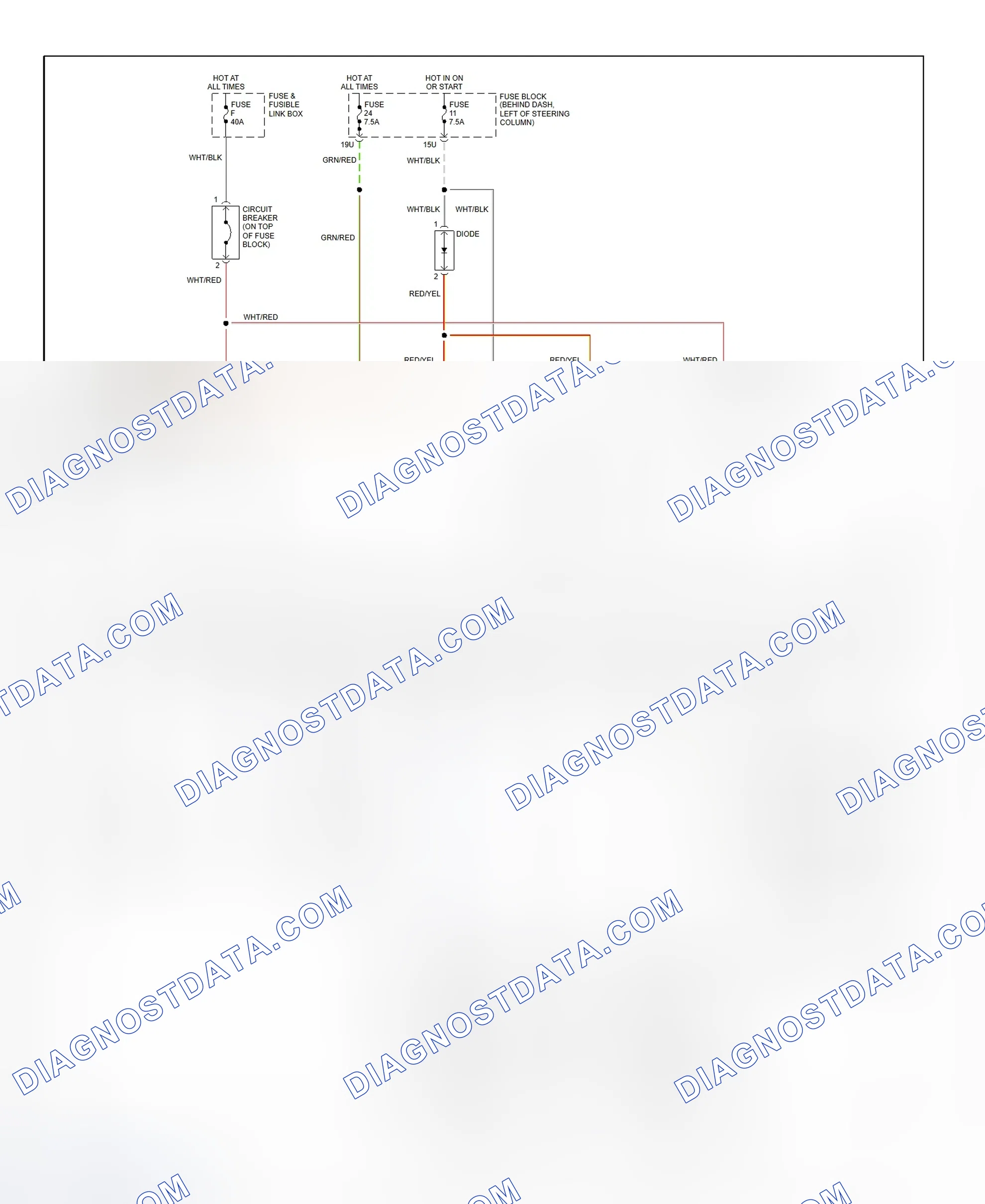 Fig. 4: Power Window System Wiring Diagram (Pathfinder)
