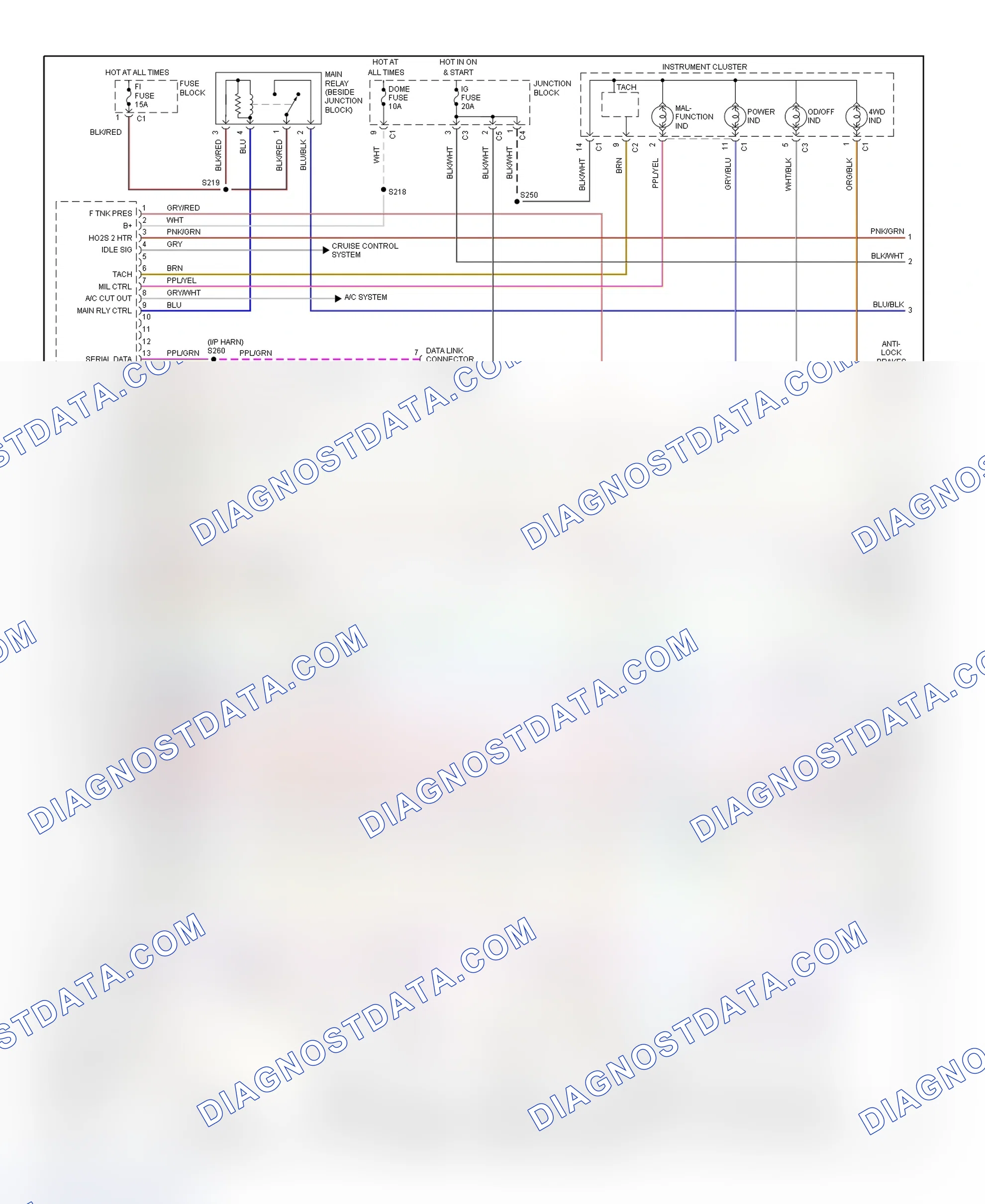 Scheme 215: PCM Wiring Diagram (Tracker - 2.0L - 1 Of 3)