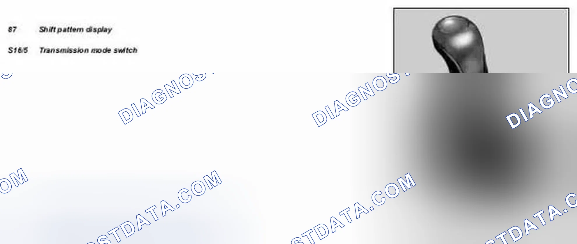 Scheme 53: Identifying Shift Pattern Display And Transmission Mode Switch - Illustrated On Model 230.474
