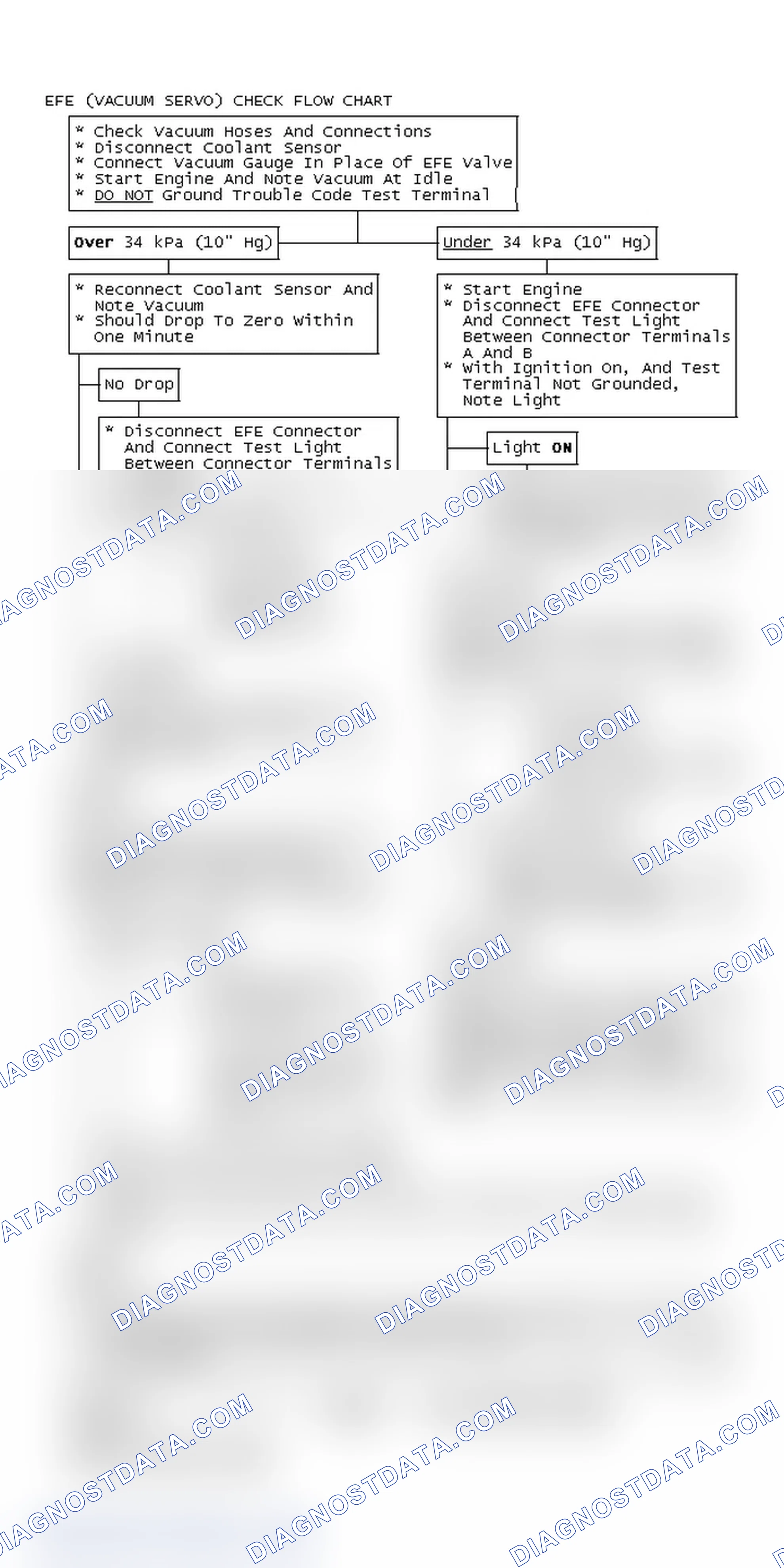 Scheme 116: EFE (Vacuum Servo) Check Flow Chart