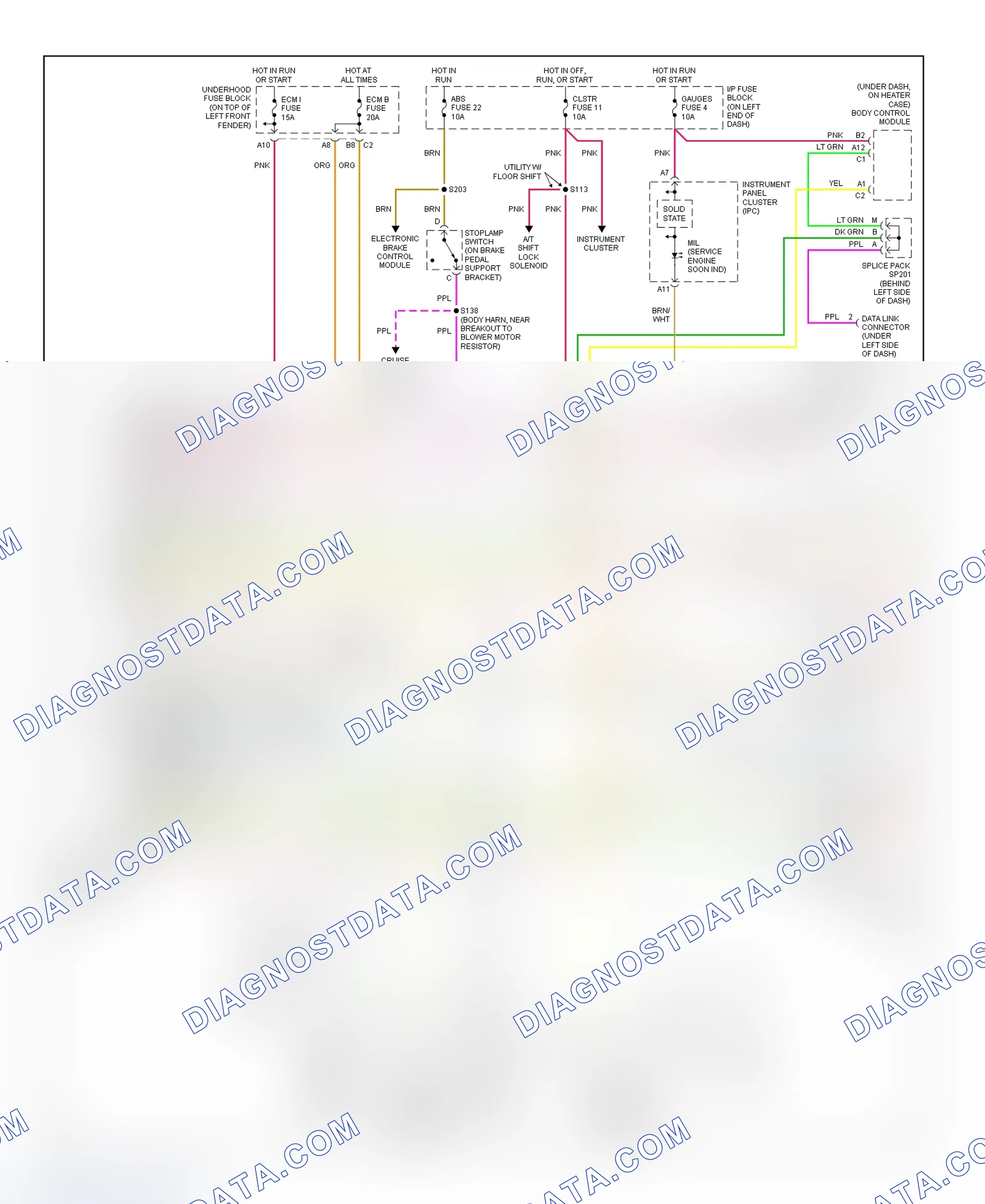 Scheme 473: Transmission Electronic Control System Wiring Diagram (2001-02 Blazer, Bravada, Jimmy (2001), Jimmy Canadian (2002) Sonoma & S10 Pickup - 4.3L)