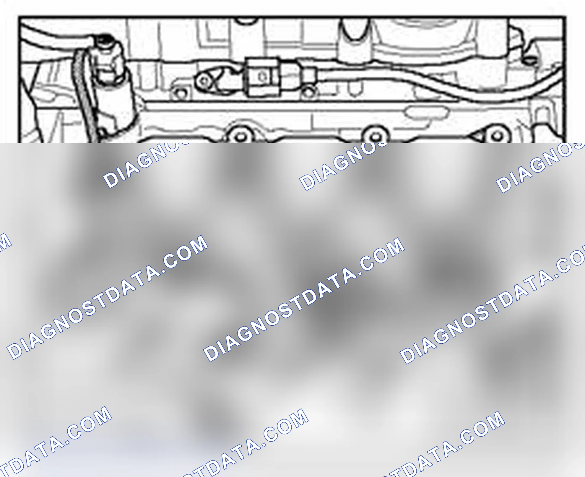 Scheme 705: Component location under intake manifold, cylinder bank 2 (left)
