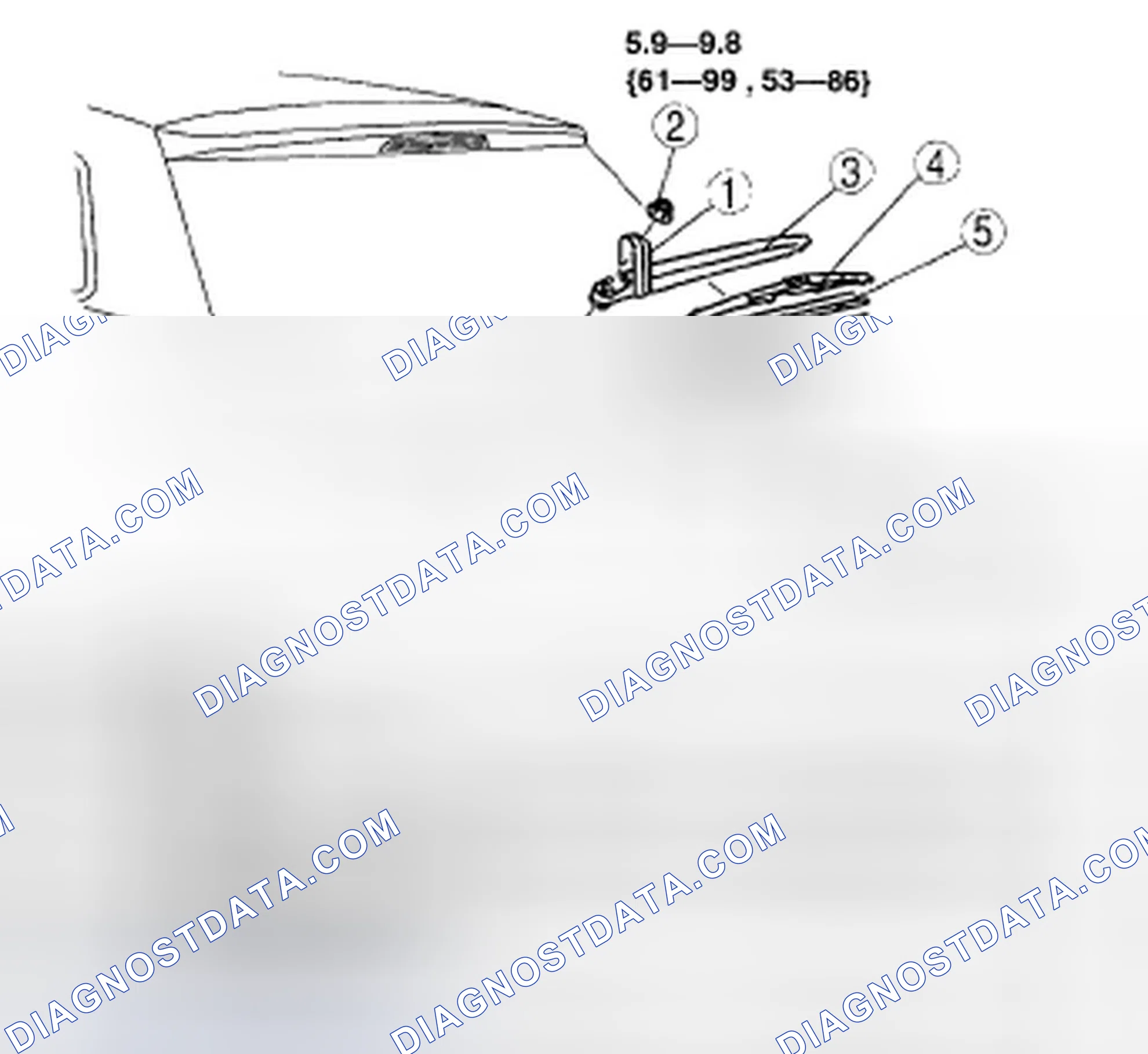 Scheme 27: REAR WIPER ARM AND BLADE REMOVAL/INSTALLATION