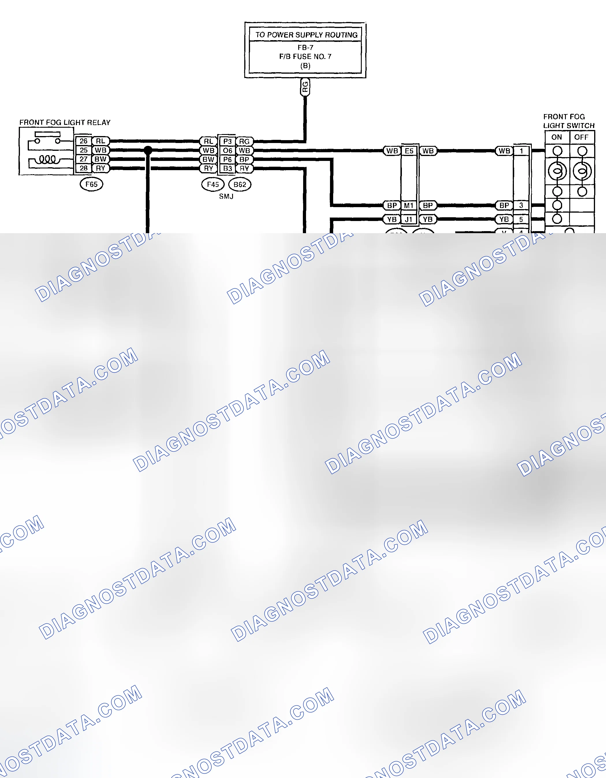 Scheme 72: Front Fog Light 4 Cylinder Engine Schematic
