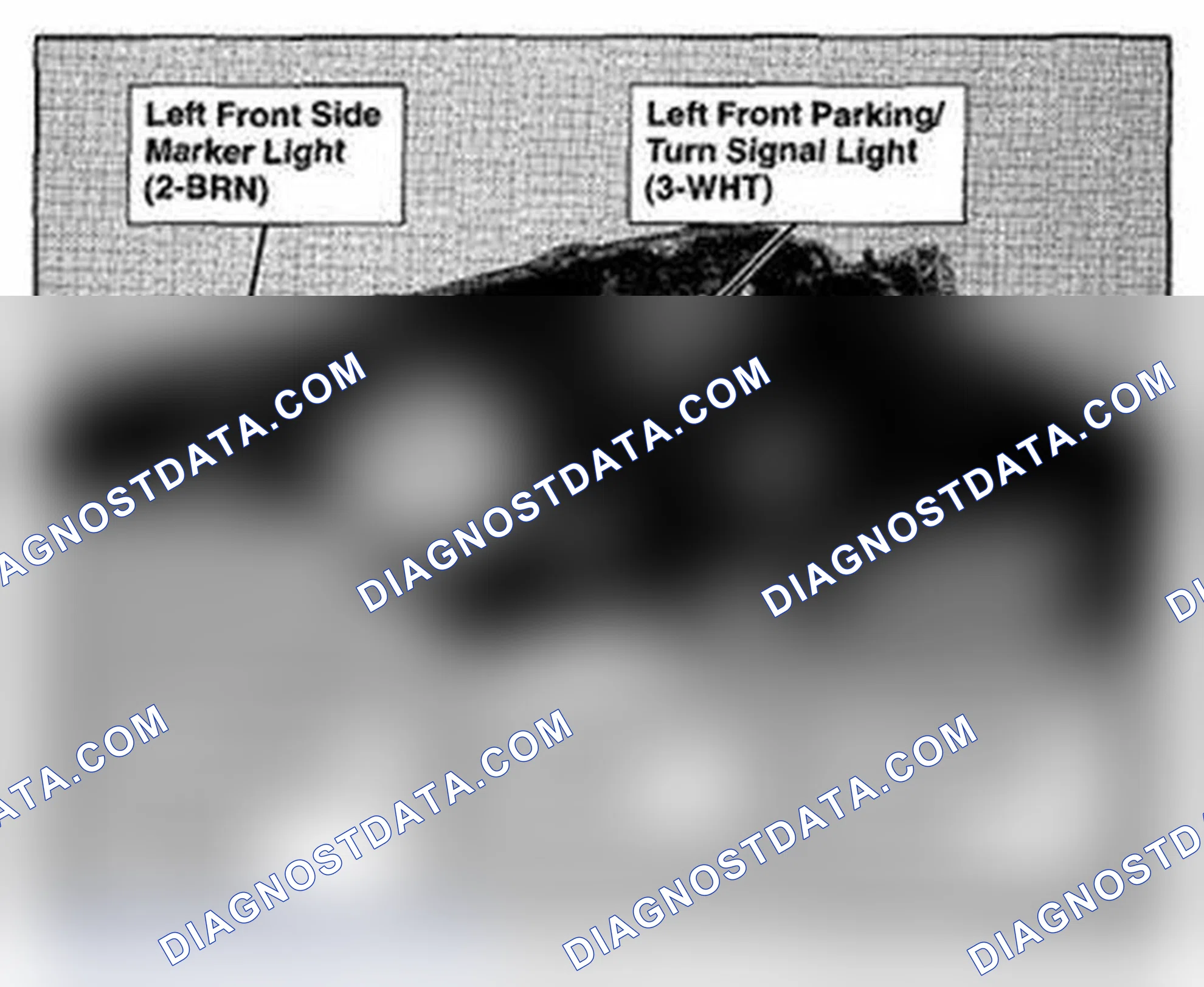 Scheme 406: Behind Left Headlight Components Location (Photo 1)