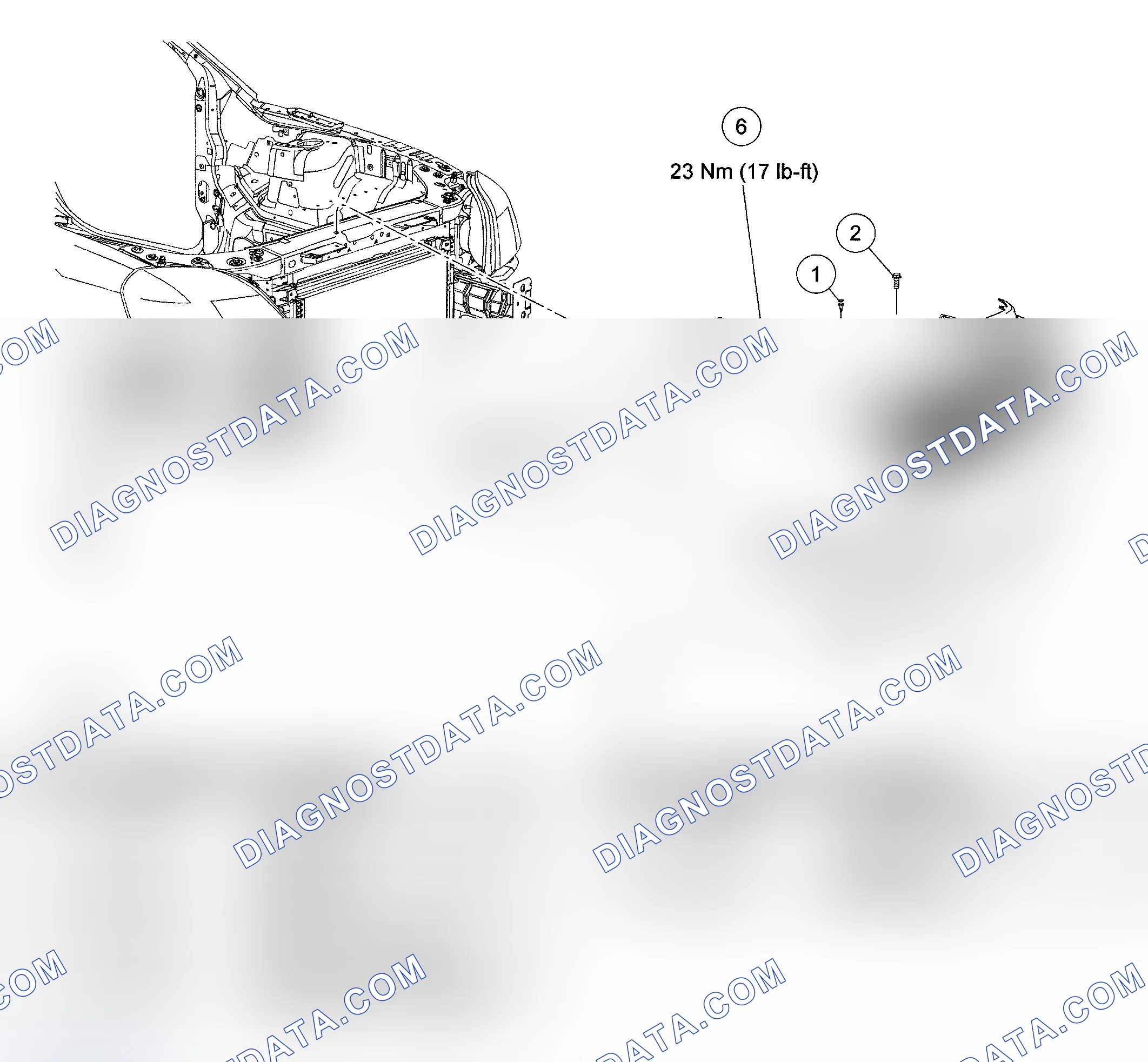 Scheme 13: Bumper - Exploded View, Front