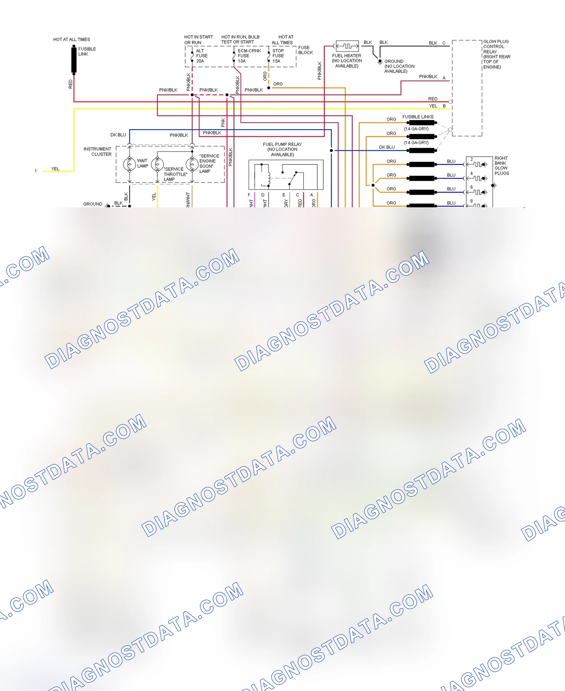Scheme 393: Wiring Diagram For "P" Series Commercial Van - VIN F With 4L80-E (2 Of 2)