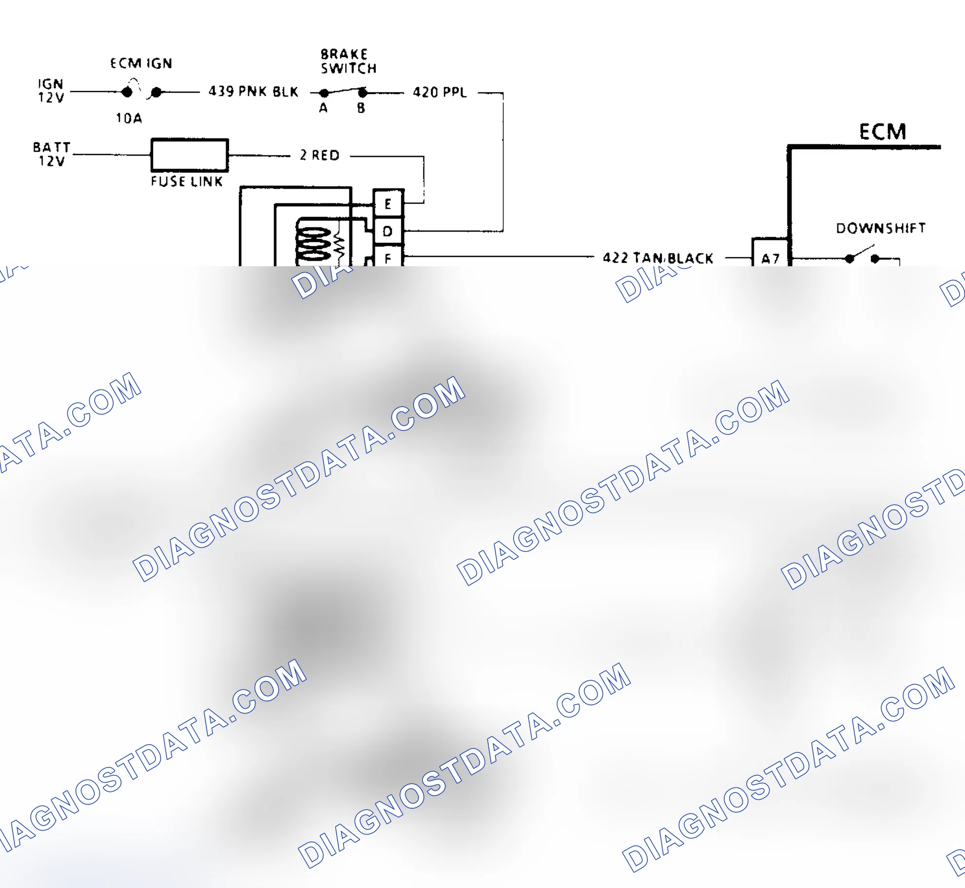 Scheme 157: THM 400 Downshift Control Electrical Diagnosis Schematic