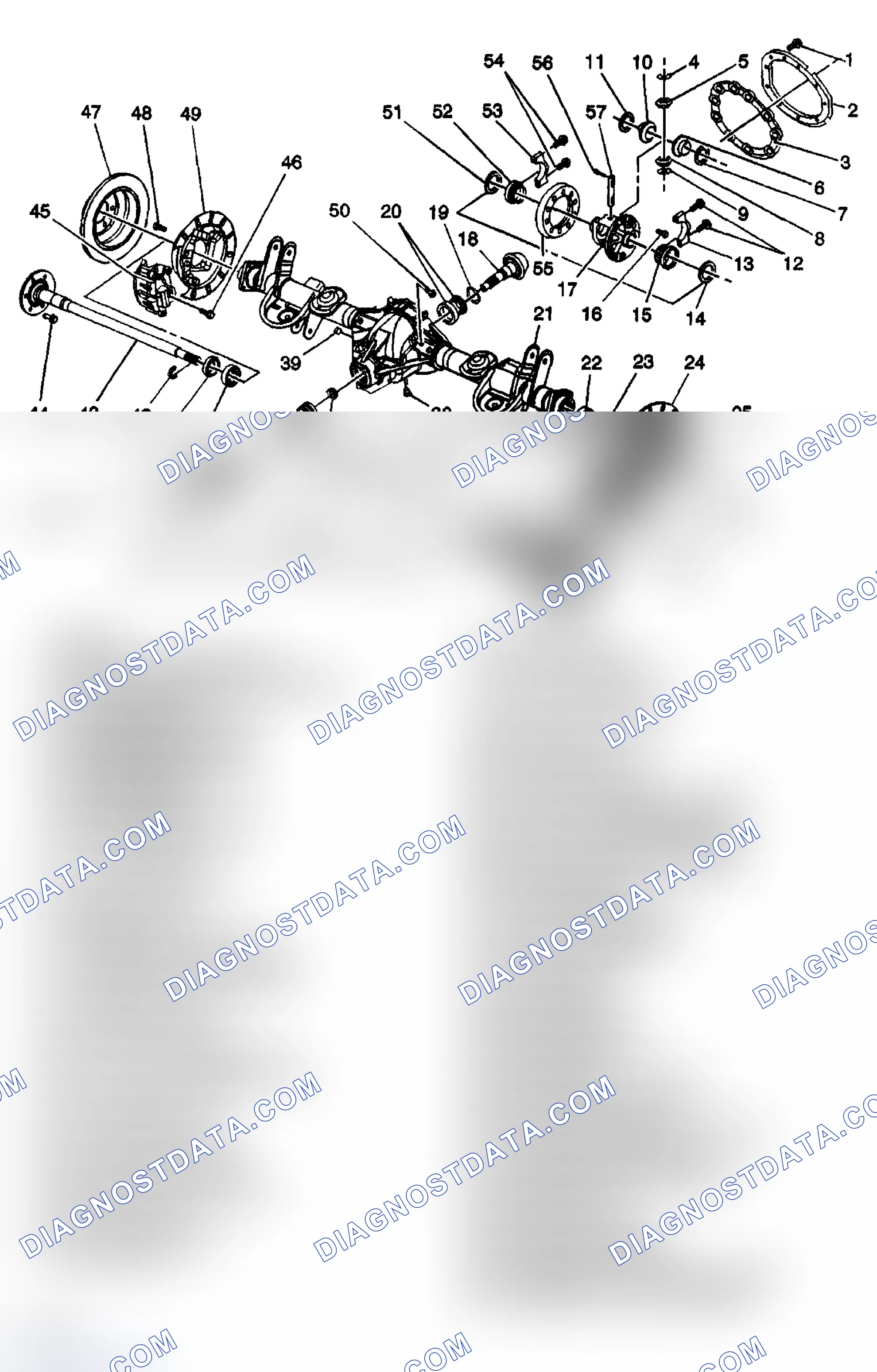 Scheme 193: Rear Axle Disassembled Views