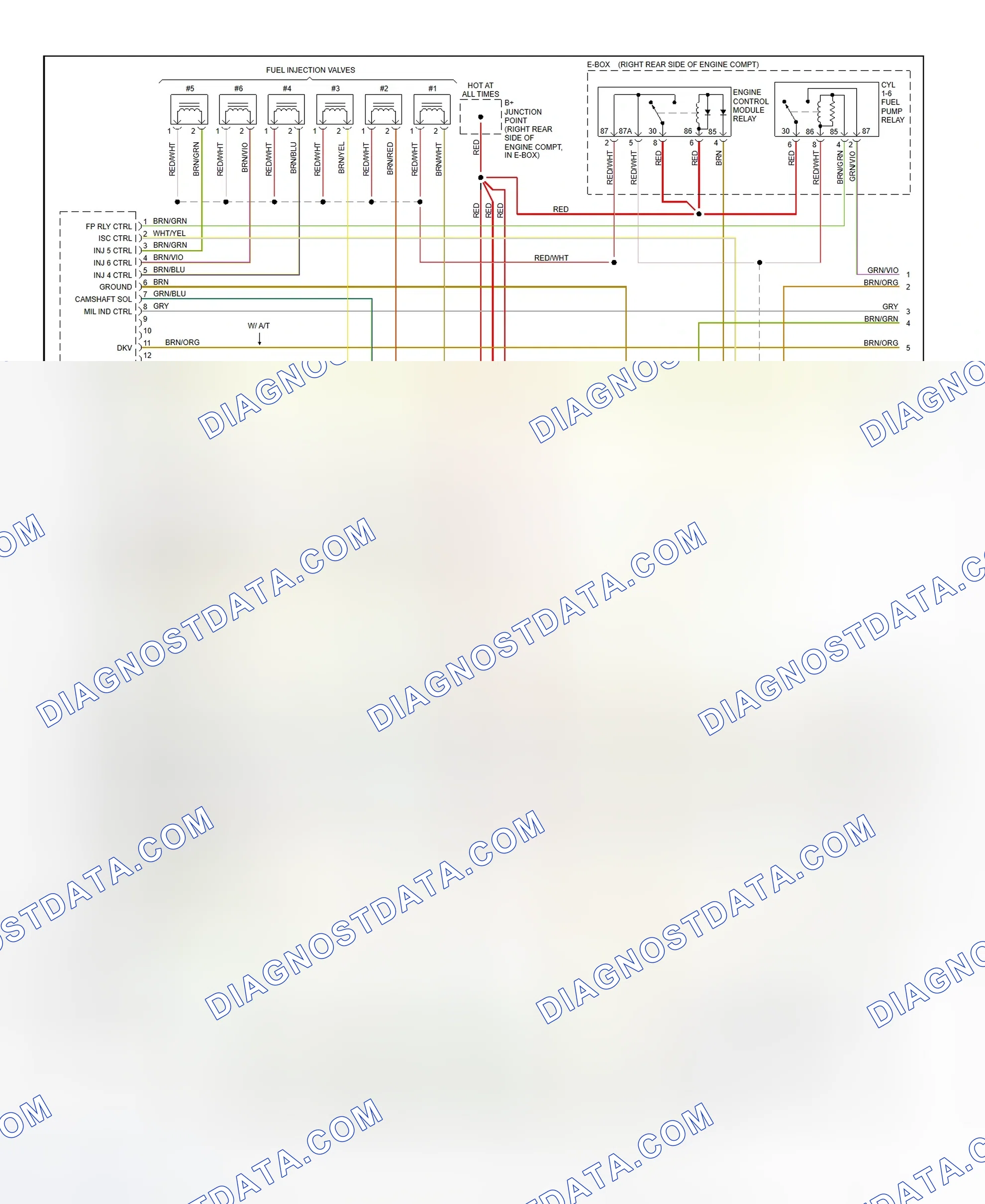 Scheme 14: Wiring Diagram (525i & 525iT 2.5L - 1 Of 2)