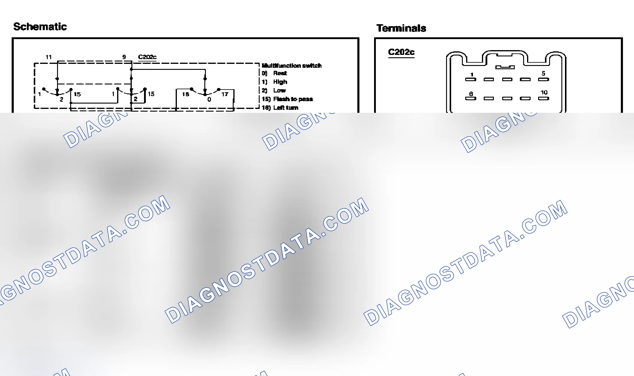 Scheme 10: Multifunction Switch, Lamp Portion
