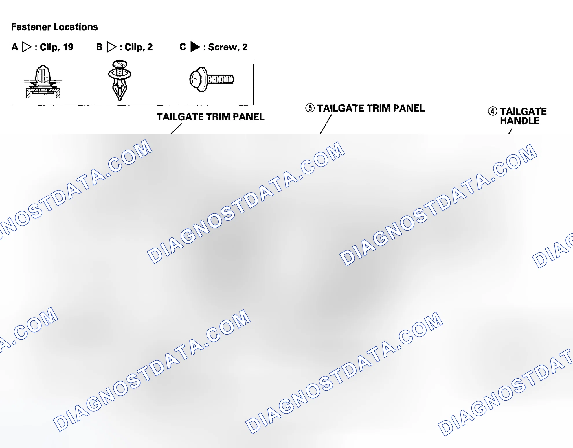 Scheme 35: Trim Removal/Installation - Tailgate Area