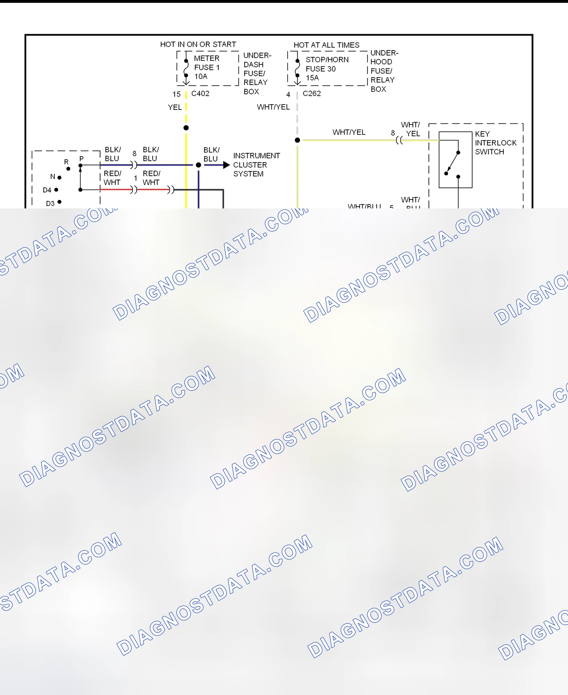 Scheme 64: Shift & Key Interlock System Wiring Schematic (1997 Honda Odyssey)