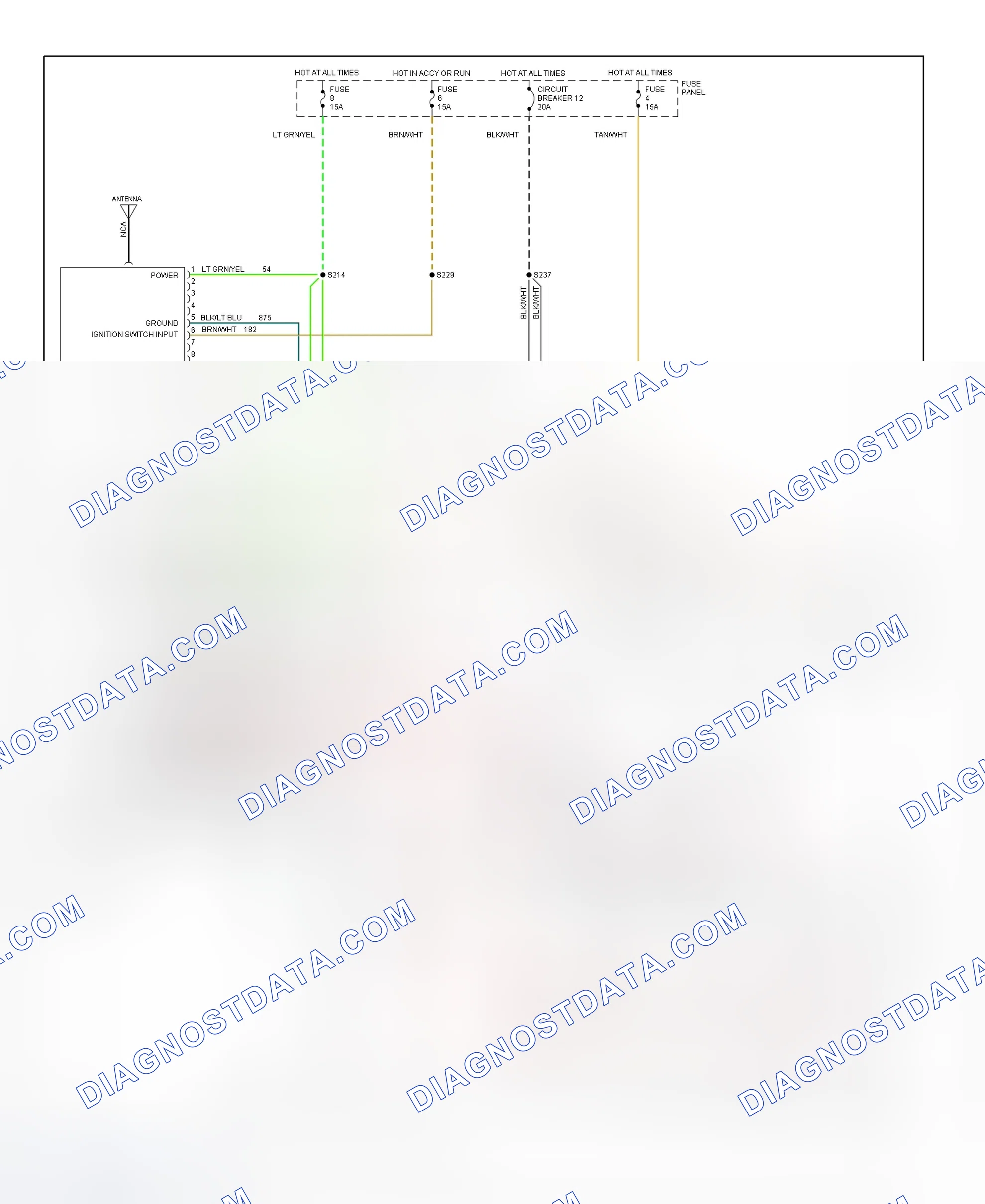 Fig. 4: Remote Keyless Entry System Wiring Diagram (F250 Heavy-Duty & F350)
