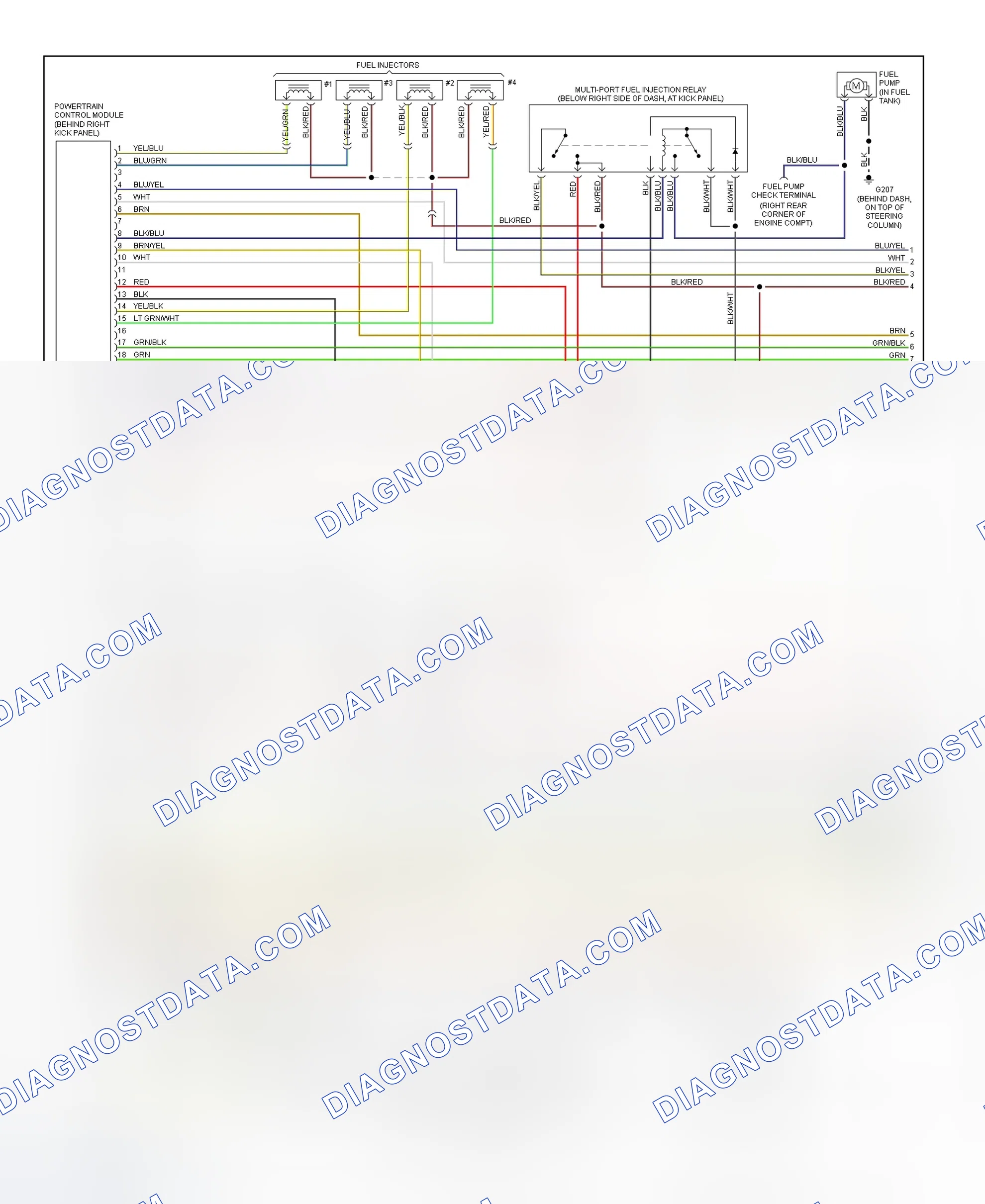 Scheme 62: Wiring Diagram (Pickup 2.4L - 1 Of 2)