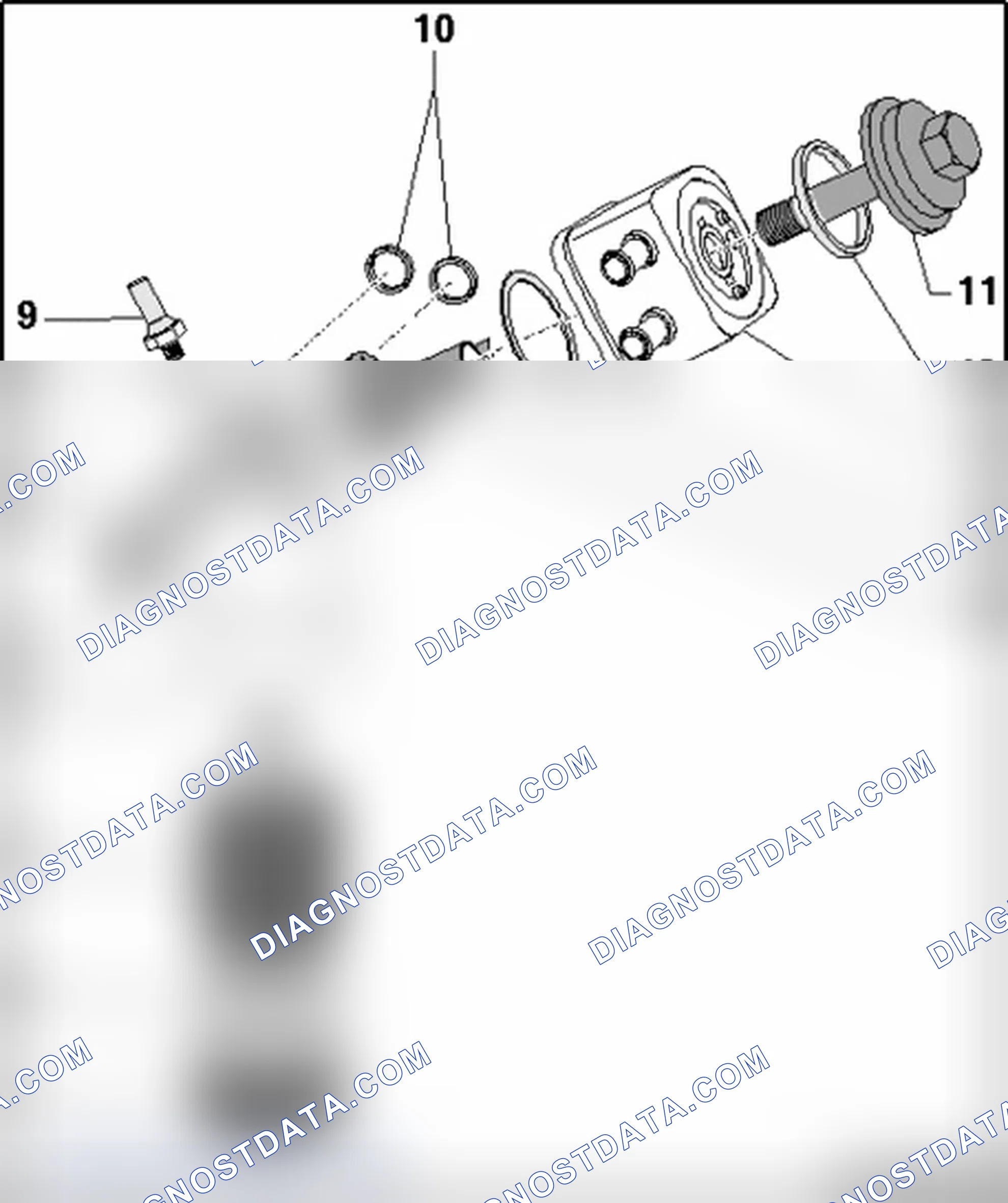 Scheme 285: Oil filter bracket, component overview