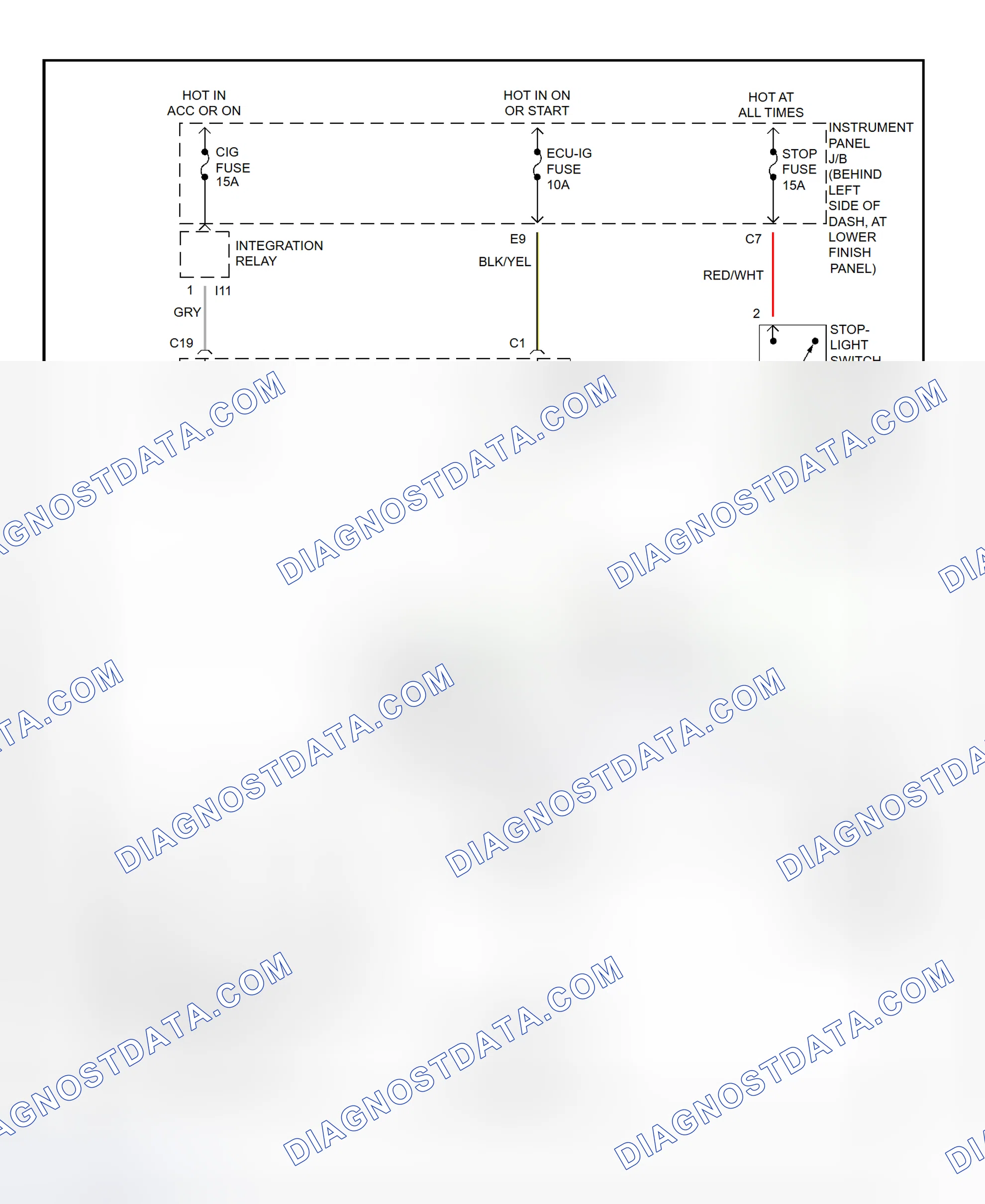 Scheme 321: Shift Interlock System Wiring Diagram (2002 - Toyota Corolla)