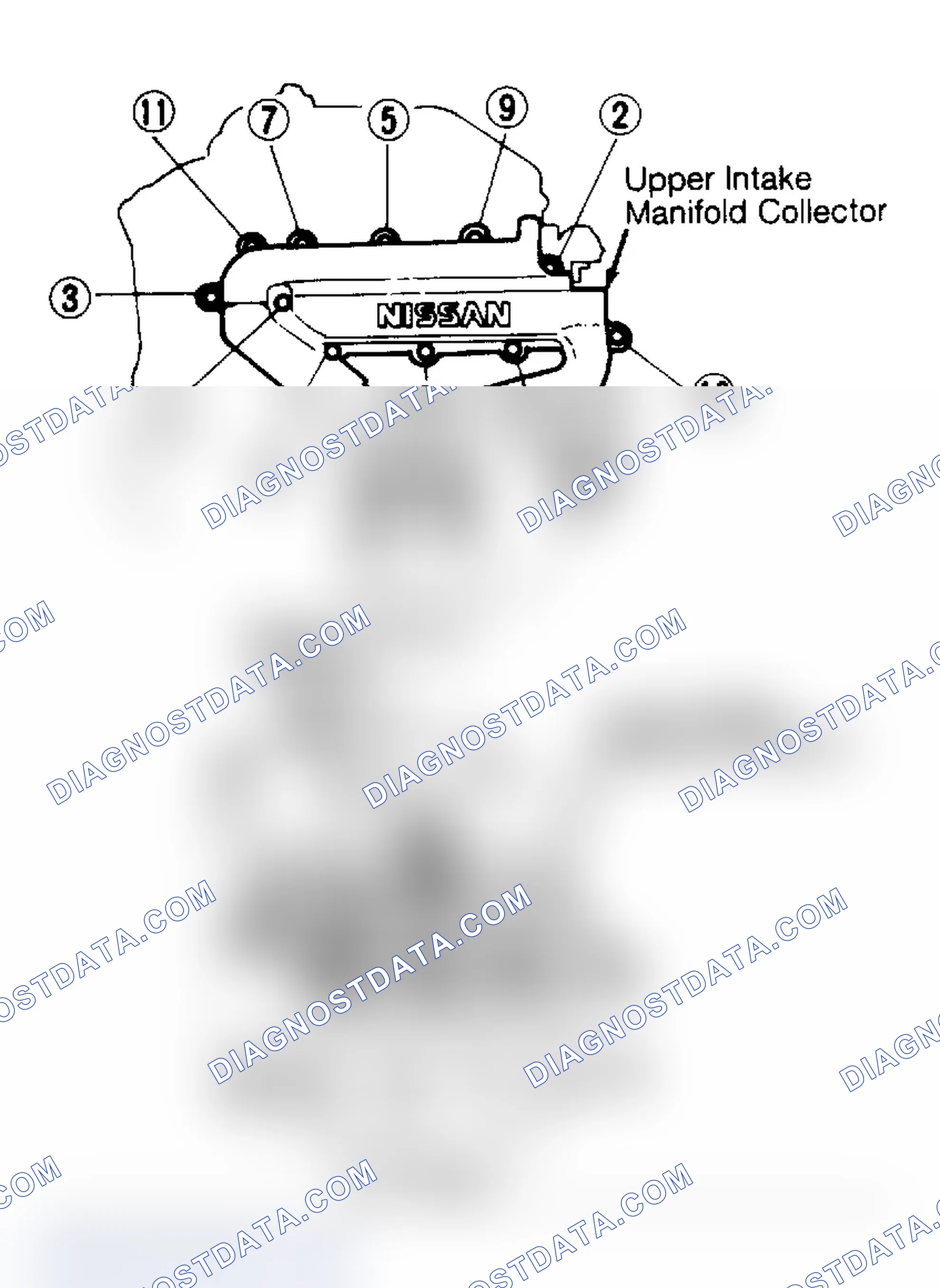 Scheme 2: Upper & Lower Intake Manifold Collector Tightening Sequence (Maxima)