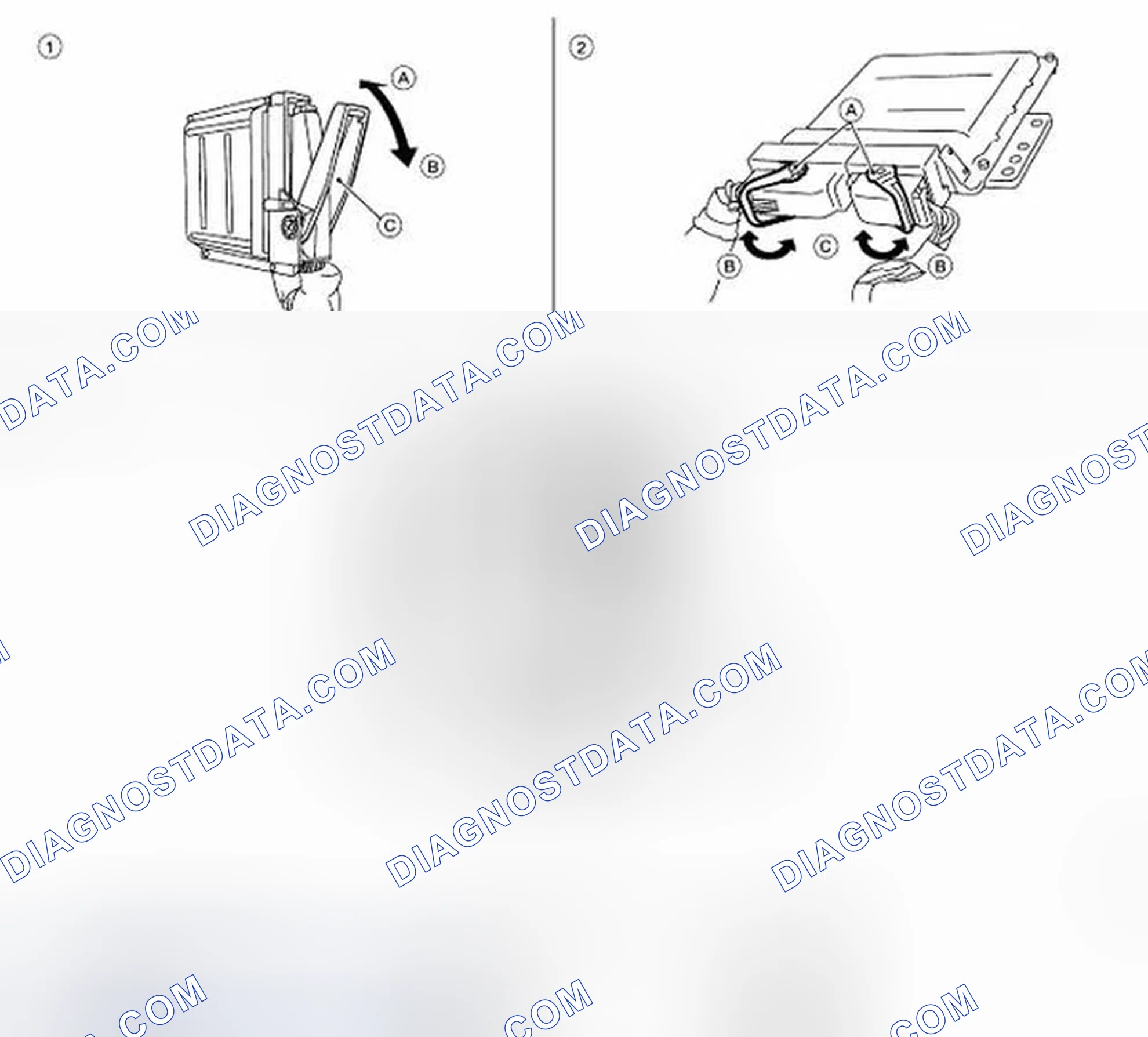 Scheme 38: Harness Connector Disconneting Procedure (Lever Locking Type)