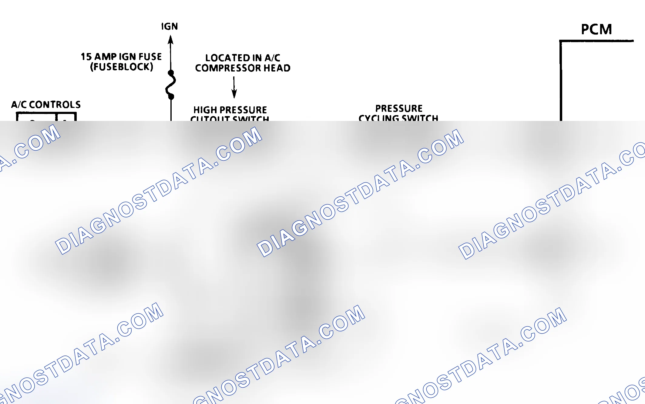Scheme 333: CODE 66, Schematic, Low A/C Refrigerant Charge (3.8L)