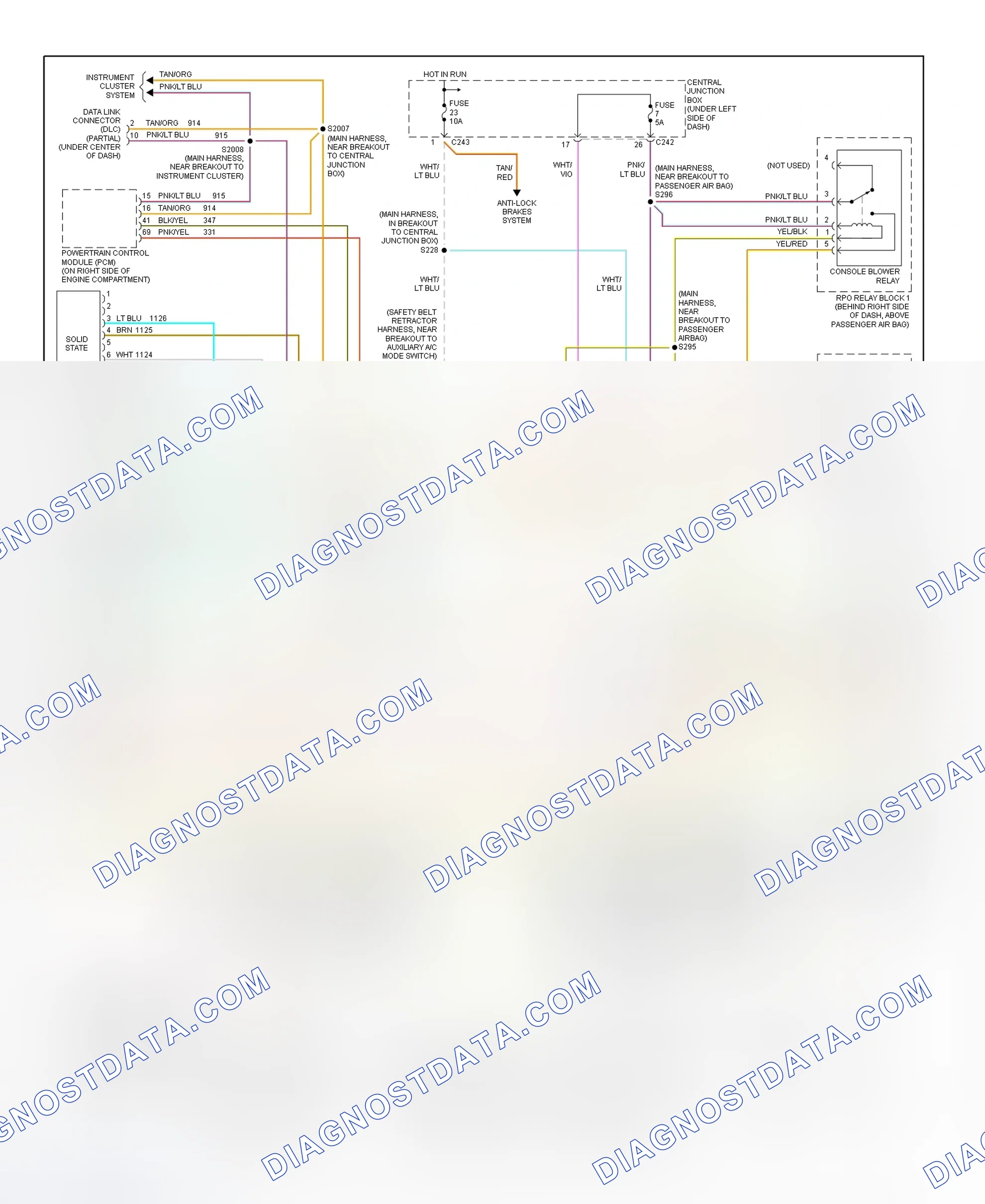 Scheme 26: Automatic A/C-Heater System Wiring Diagram (2000 Navigator - 2 Of 3)