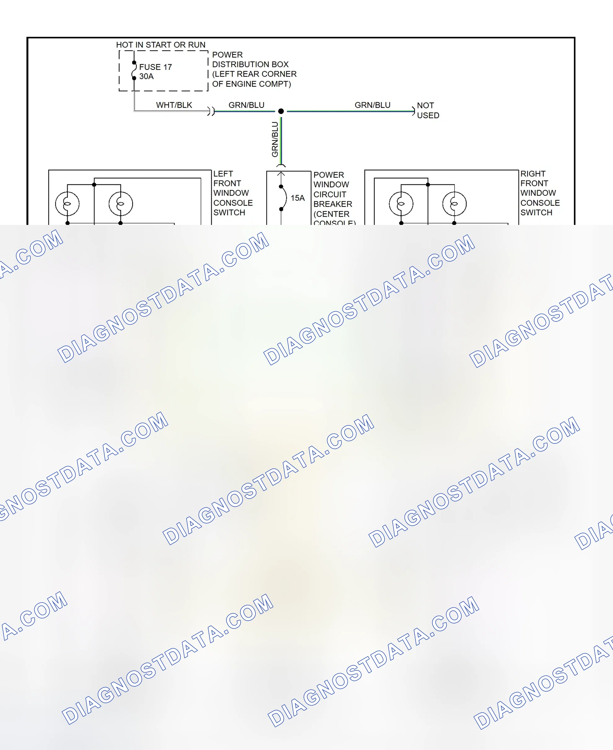 Scheme 6: Power Window Wiring Diagram (1992 Convertible)