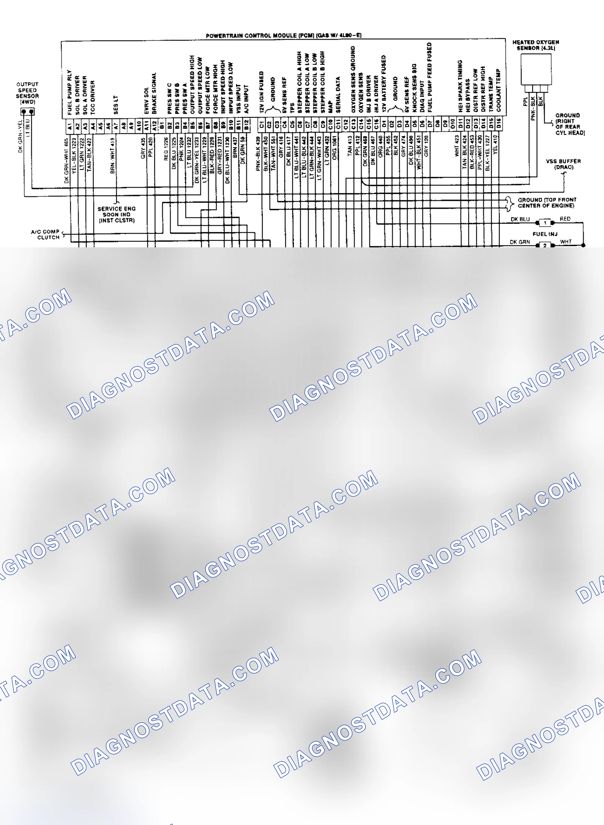 Scheme 9: Wiring Diagram ("C" & "K" Series 4.3L, 5.7L & 7.4L W/4L80-E Trans.)