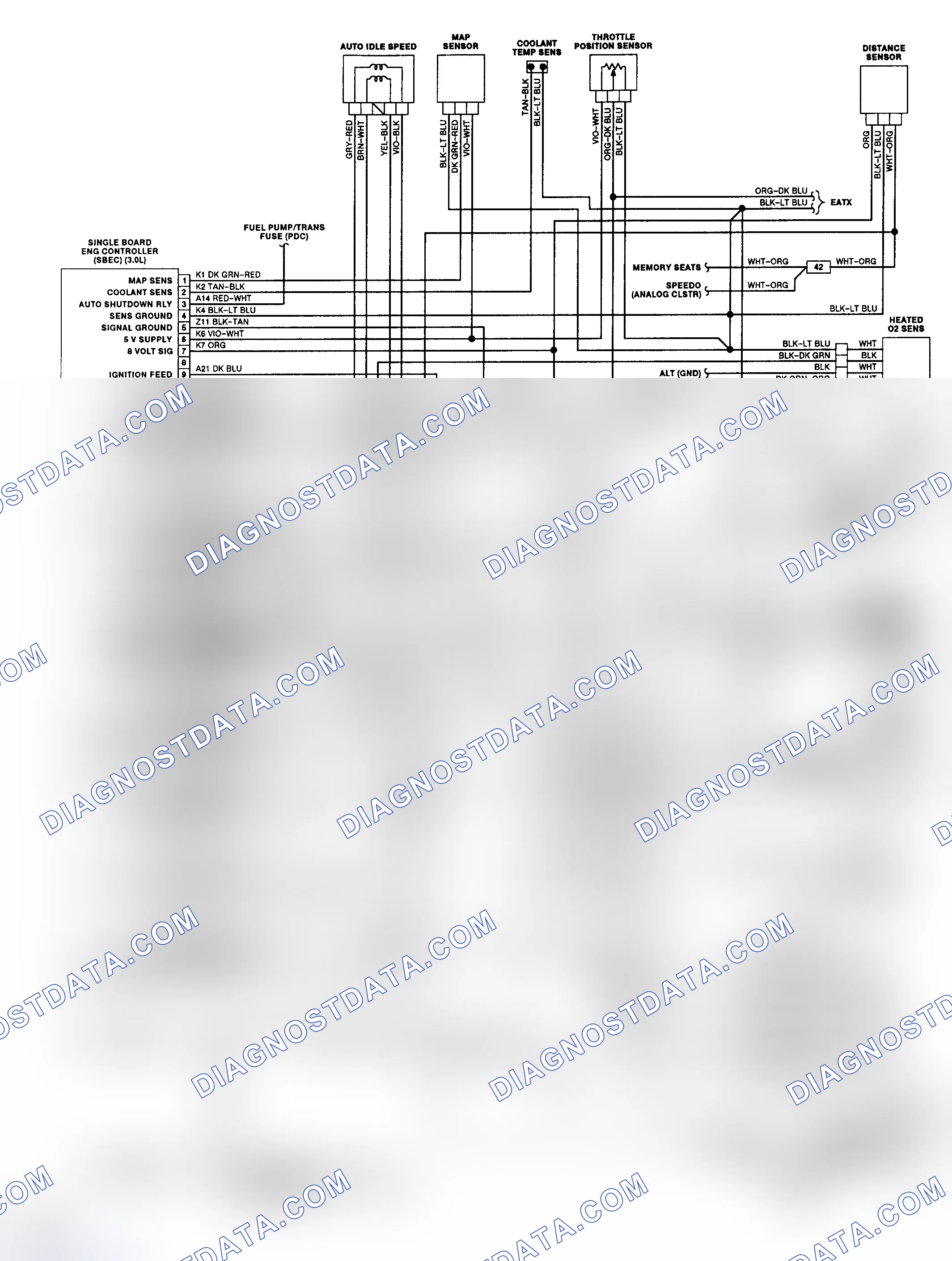 Scheme 55: Wiring Diagram (Dynasty - 3.0L PFI)