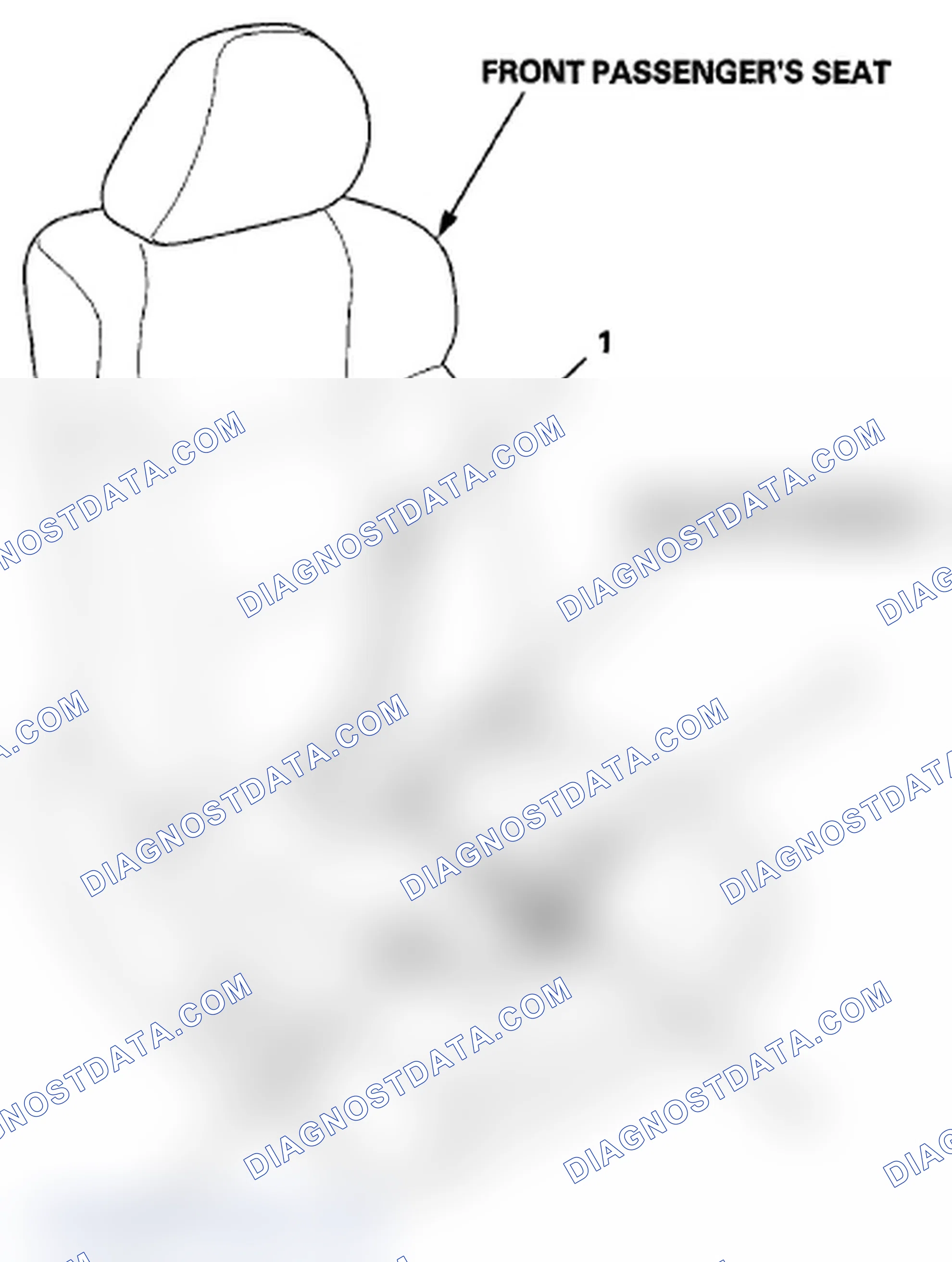 Scheme 44: Identifying Front Passenger Seat And Wire Harness
