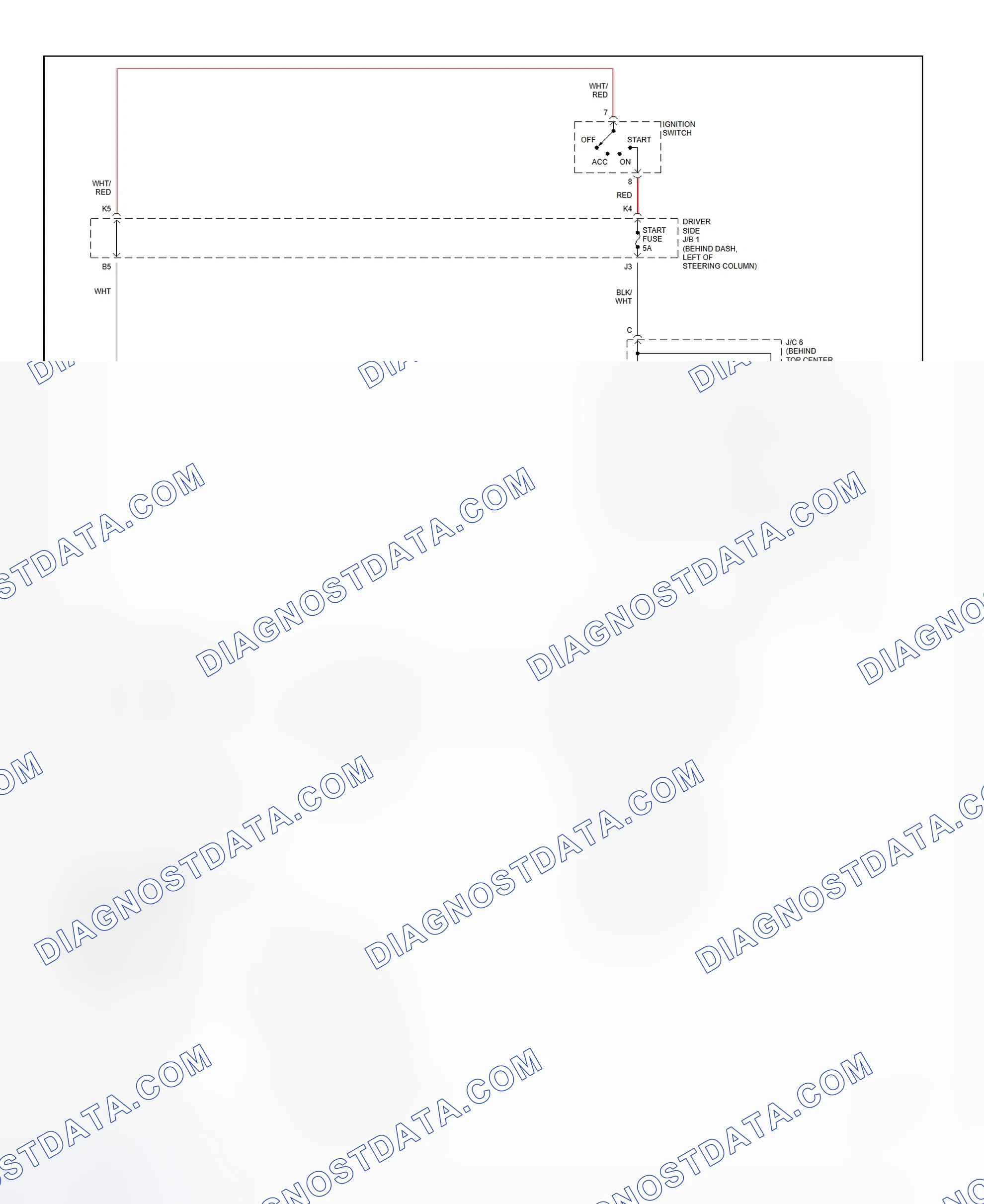 Fig. 32: Starting System Wiring Diagram (Sienna)