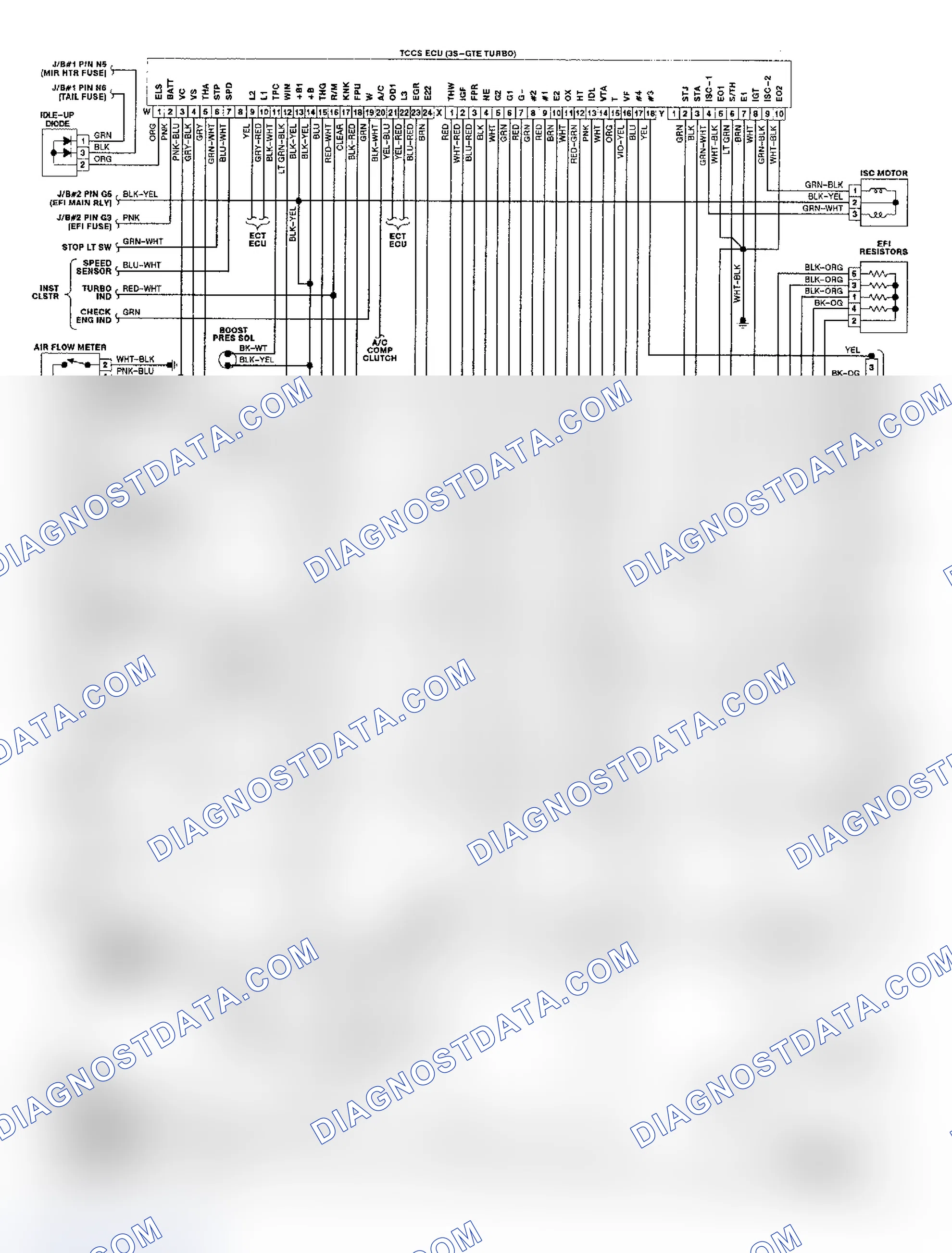 Scheme 155: Wiring Diagram (Celica 3S-GTE Engine)