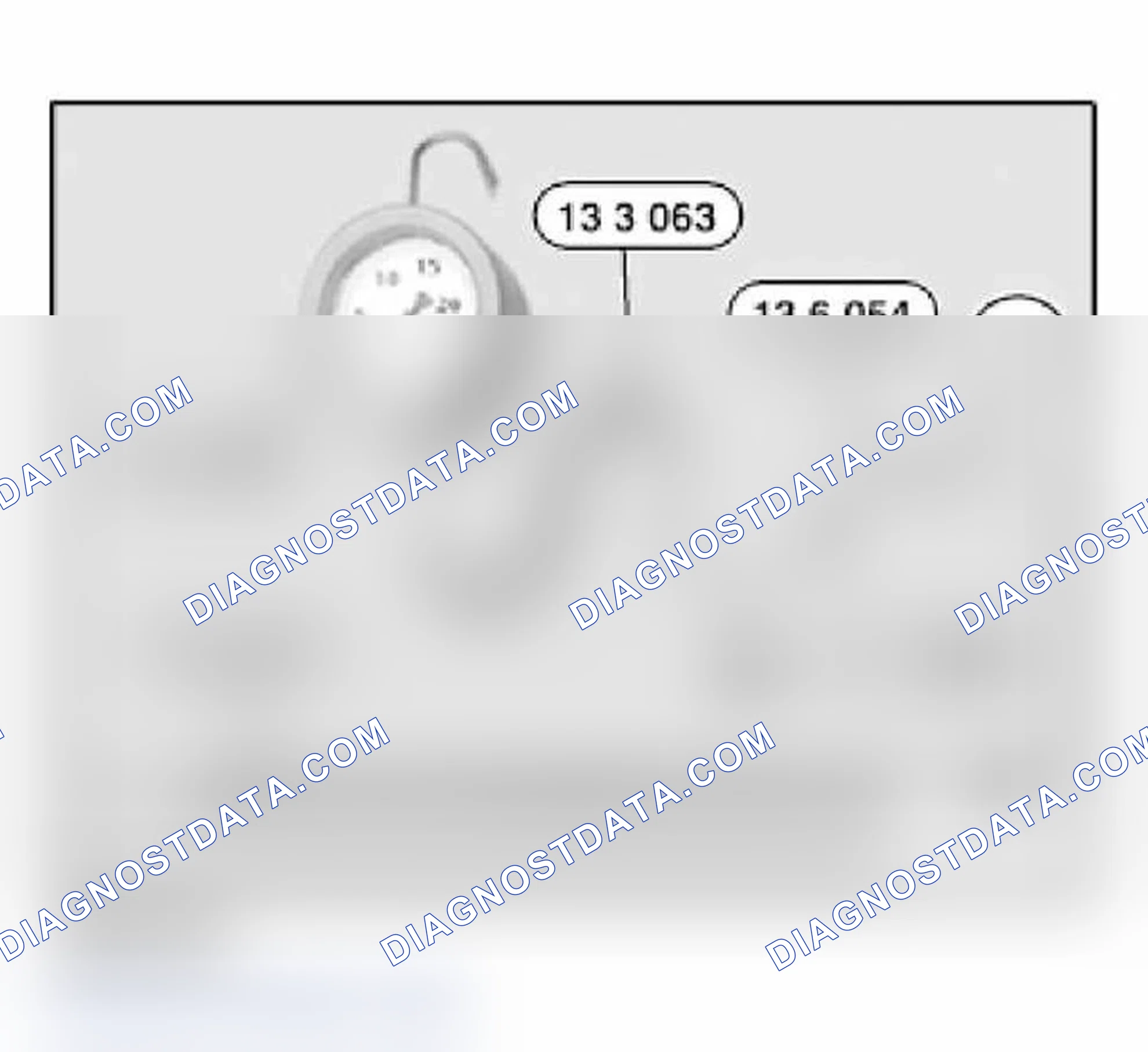 Scheme 587: Checking engine oil pressure with pressure gauge