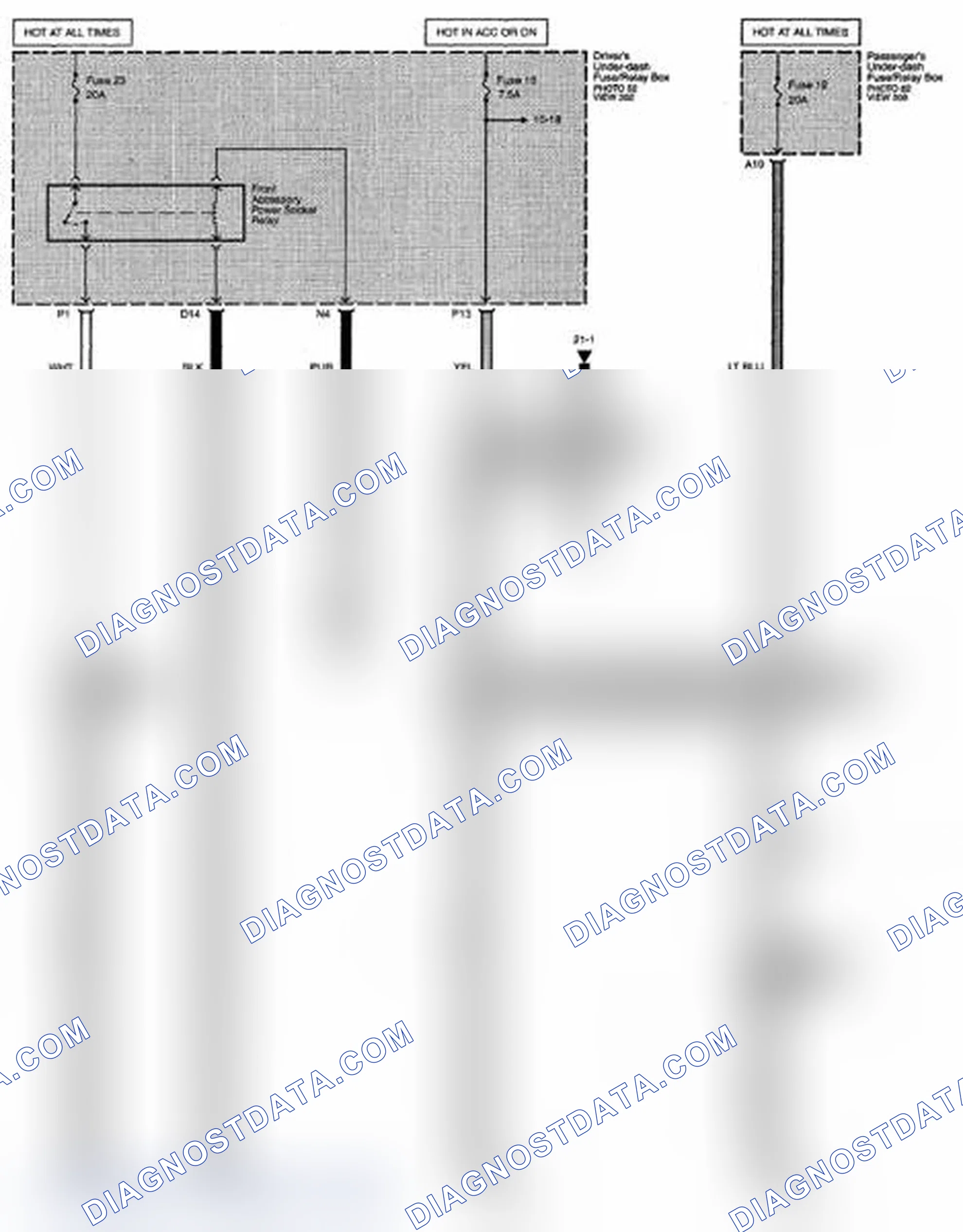 Scheme 321: Accessory Power Sockets Circuit Diagram - USA, Canada (Page 155)
