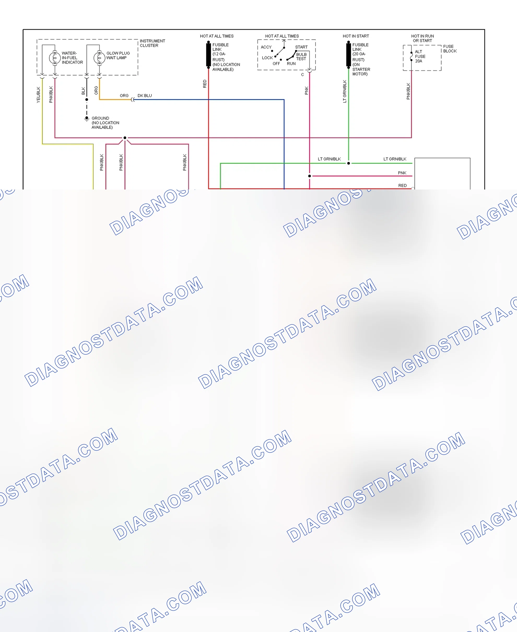 Scheme 238: Wiring Diagram ("P" Series - 6.5L VIN Y M/T)