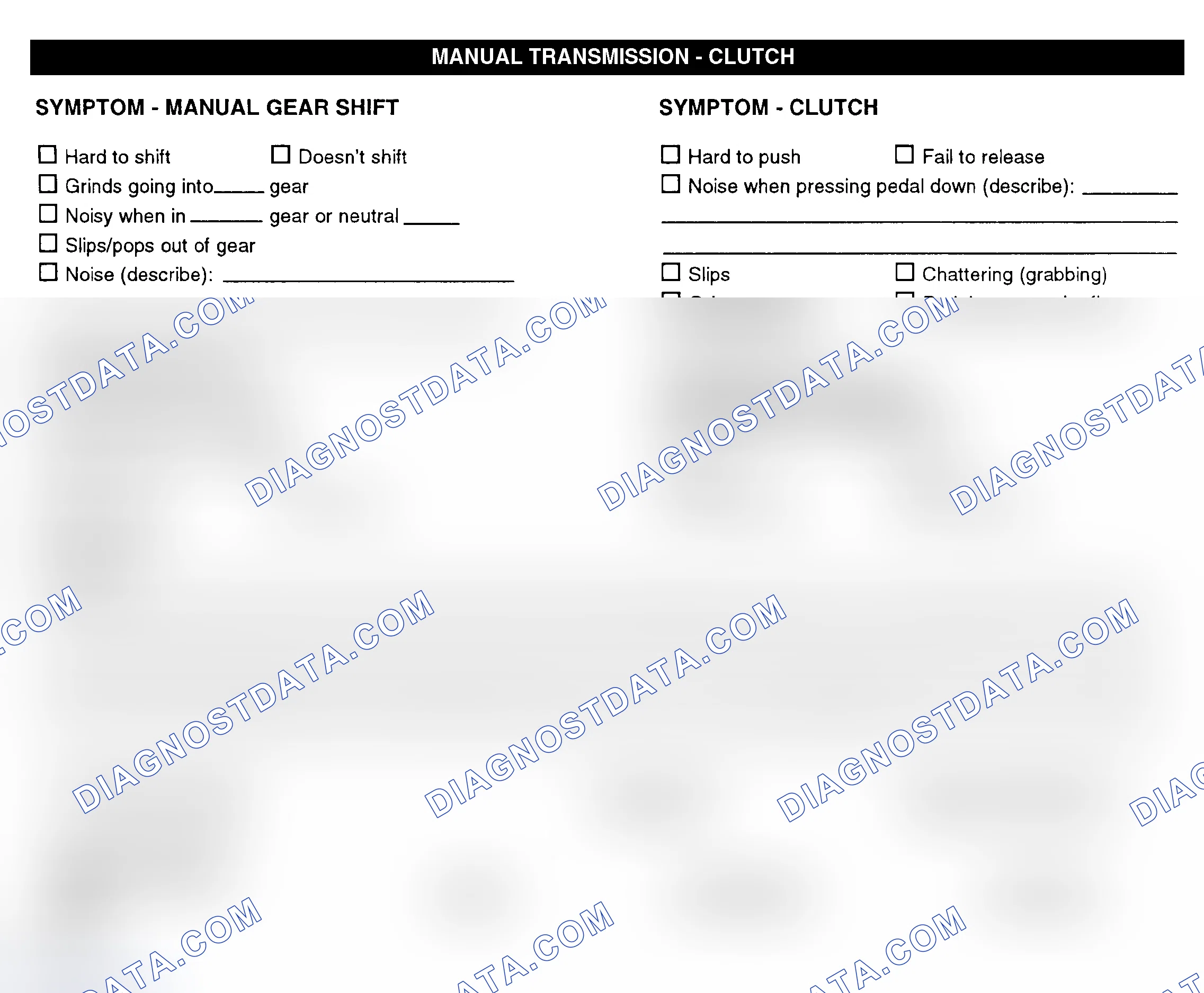 Scheme 10: Manual Transmission & Clutch