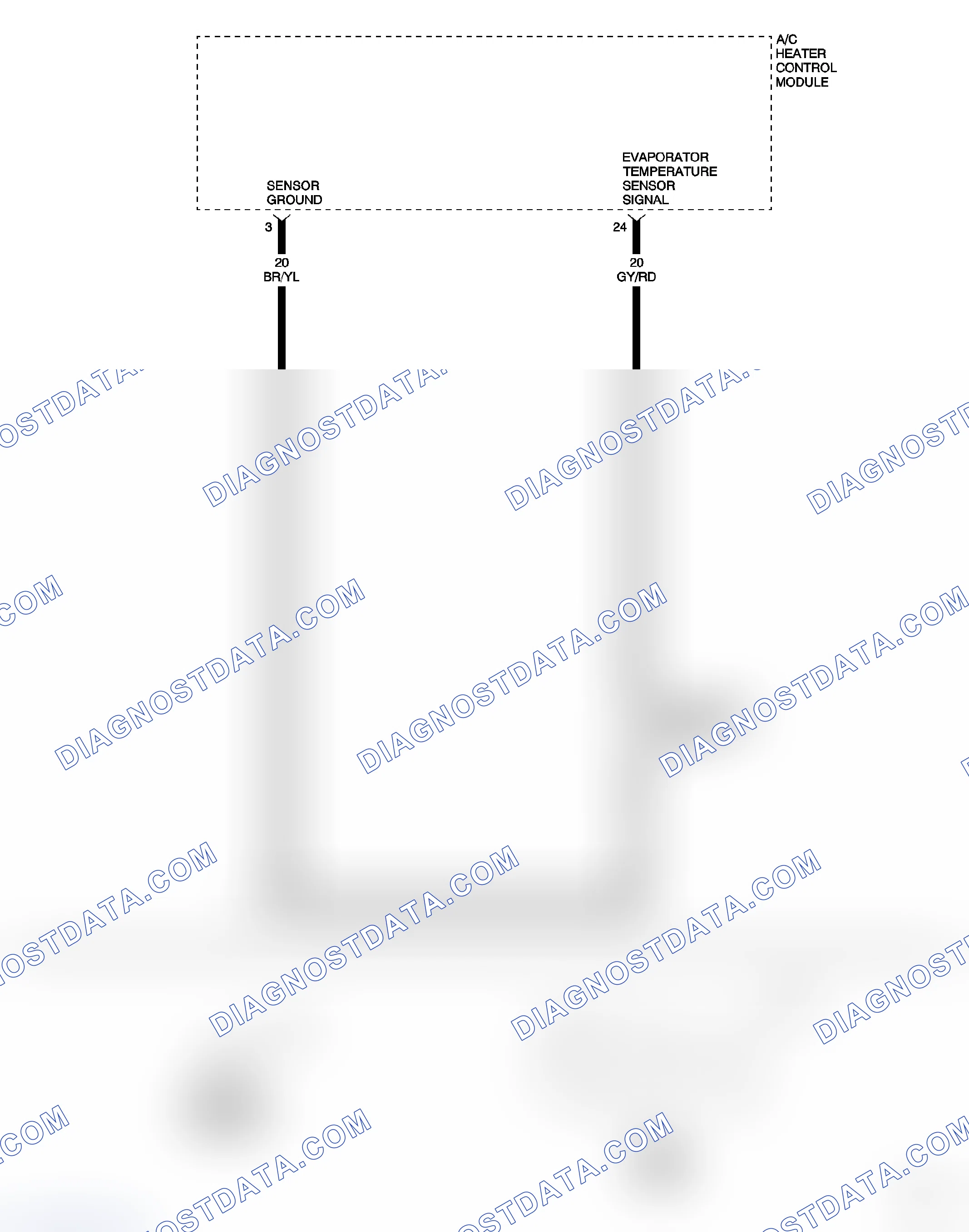 Scheme 18: 1230-00 EVAPORATOR TEMPERATURE SENSOR CIRCUIT