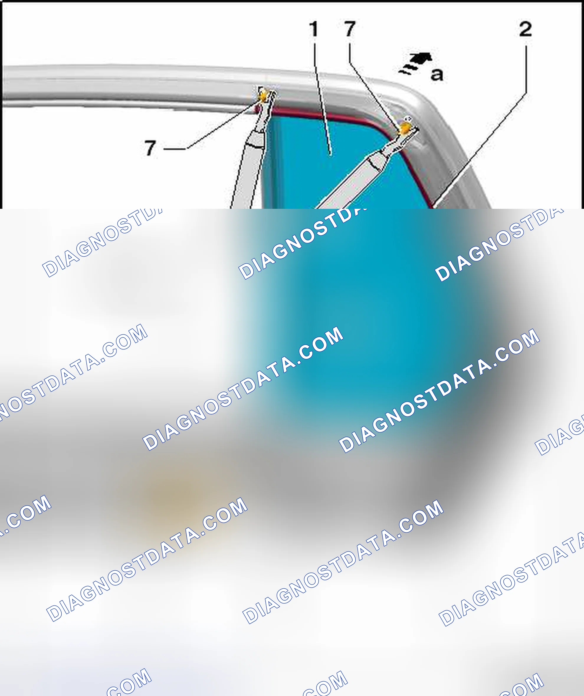 Scheme 37: REAR DOOR FIXED DOOR WINDOW