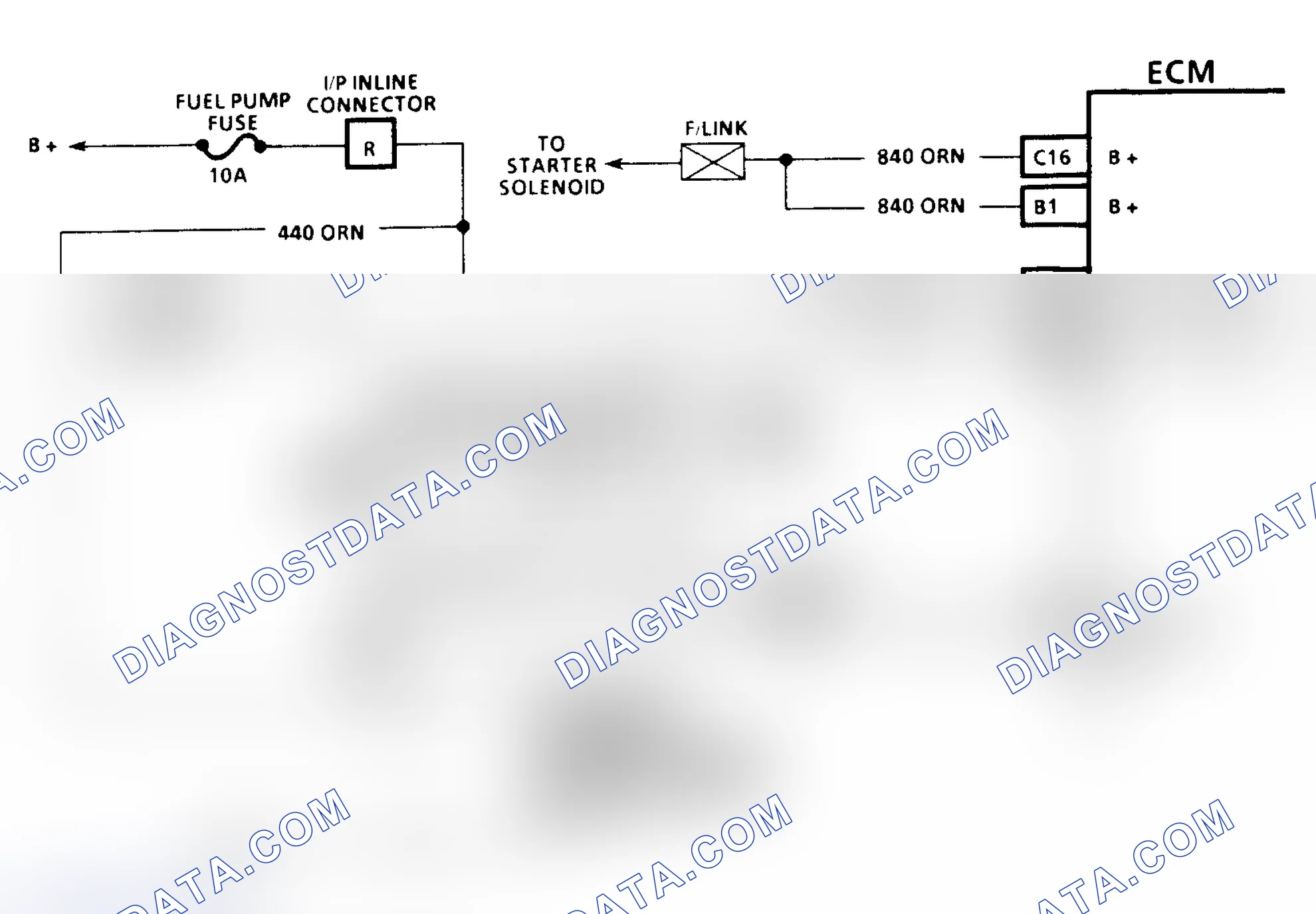 Scheme 67: Code 54 Schematic (3.1L) Fuel Pump Circuit